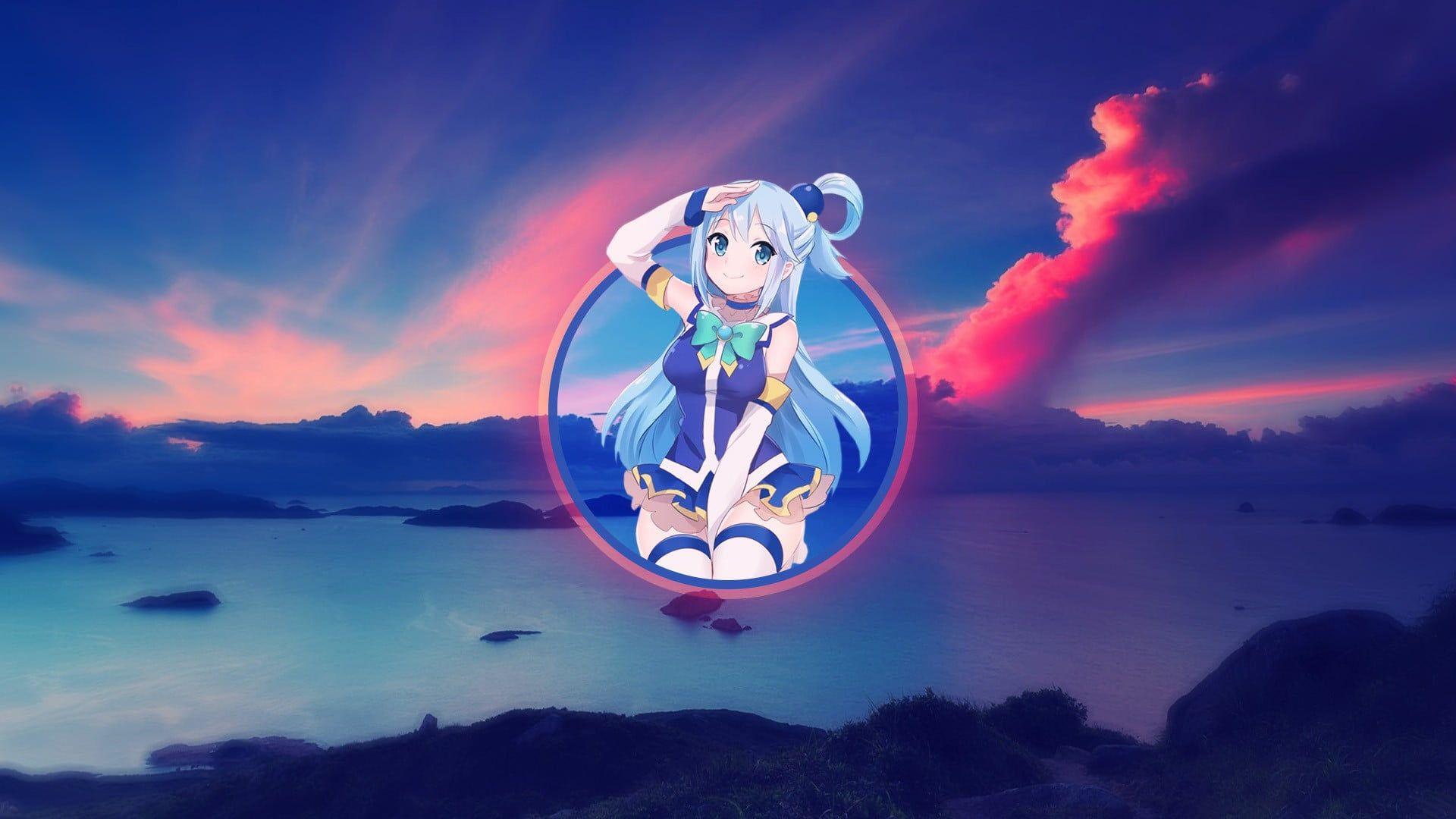 1920x1080 white and blue ceramic vase #anime Kono Subarashii Sekai ni Shukufuku wo! Aqua (KonoSuba) P #wallpaper #h. HD anime wallpaper, Aqua konosuba, Aqua wallpaper