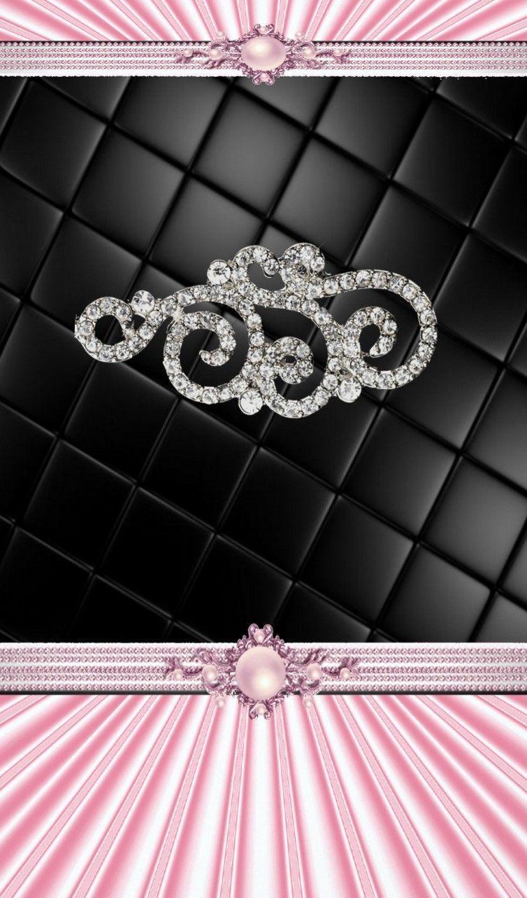 754x1283 Black and pink. Bling wallpaper, Cute wallpaper for phone, Diamond wallpaper