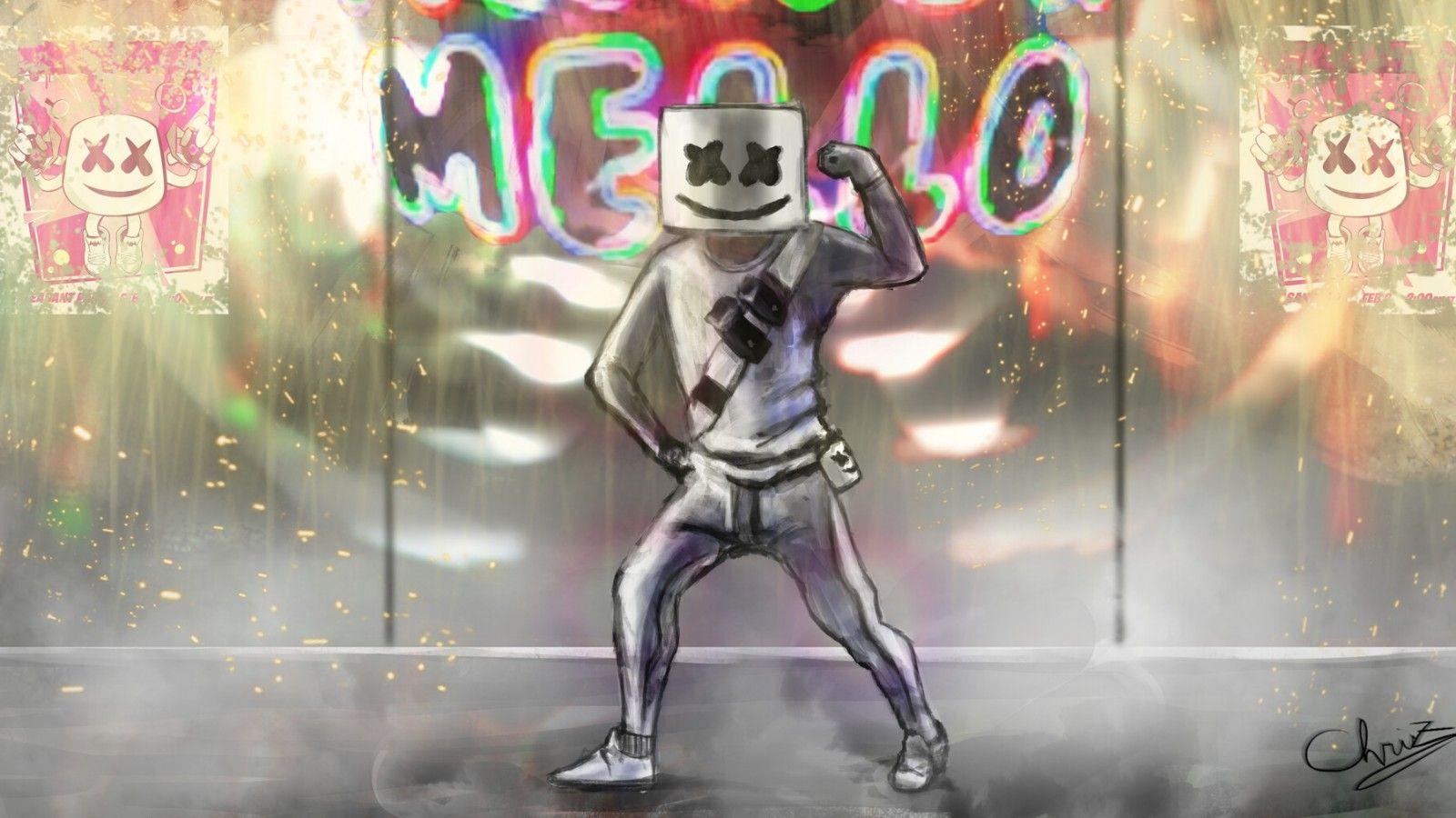 1600x900 Marshmello Fortnite Skin Background Wallpaper 47917