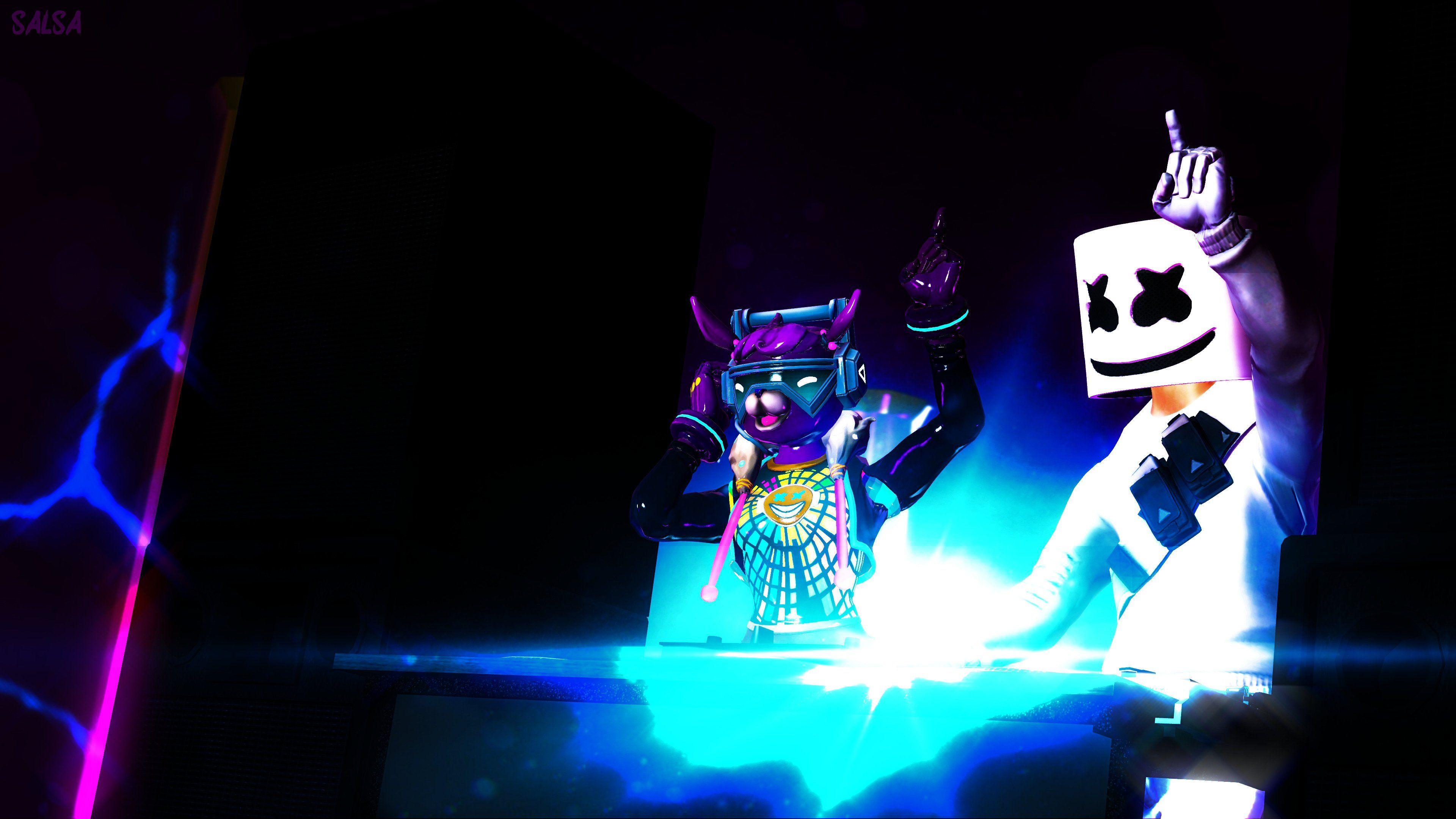 3840x2160 Marshmello Skin Fortnite Wallpaper
