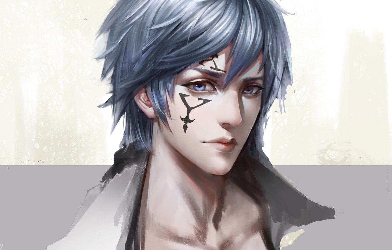 1332x850 Wallpaper look, portrait, anime, art, guy, Fairy Tail, Jellal Fernandes, Gerard image for desktop, section арт