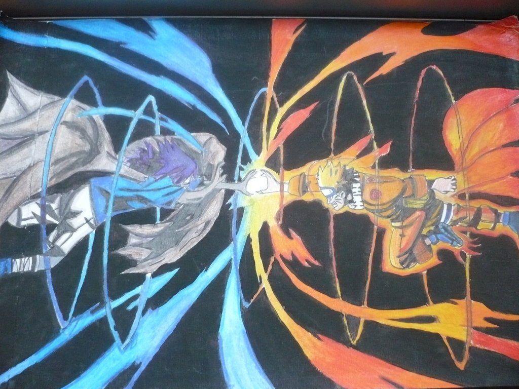 1024x768 4K wallpaper: Naruto Rasengan Vs Sasuke Chidori Wallpaper