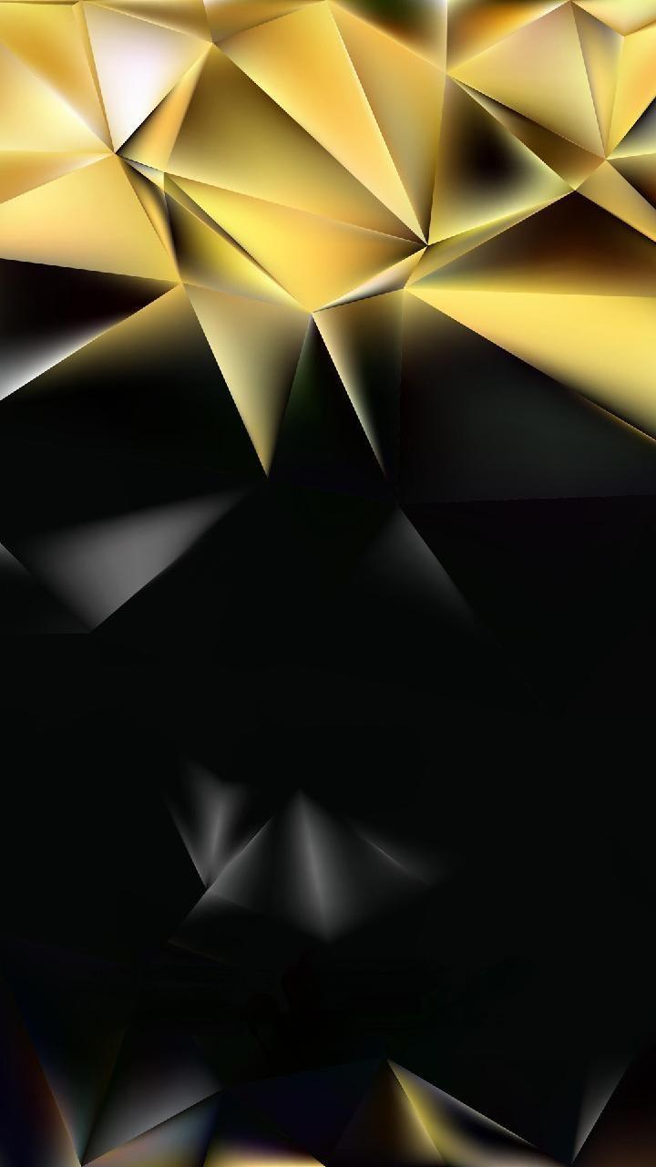 720x1280 Download golden polygon Wallpaper by georgekev now. Browse millions of popular black. Gold wallpaper phone, Gold wallpaper, Black wallpaper
