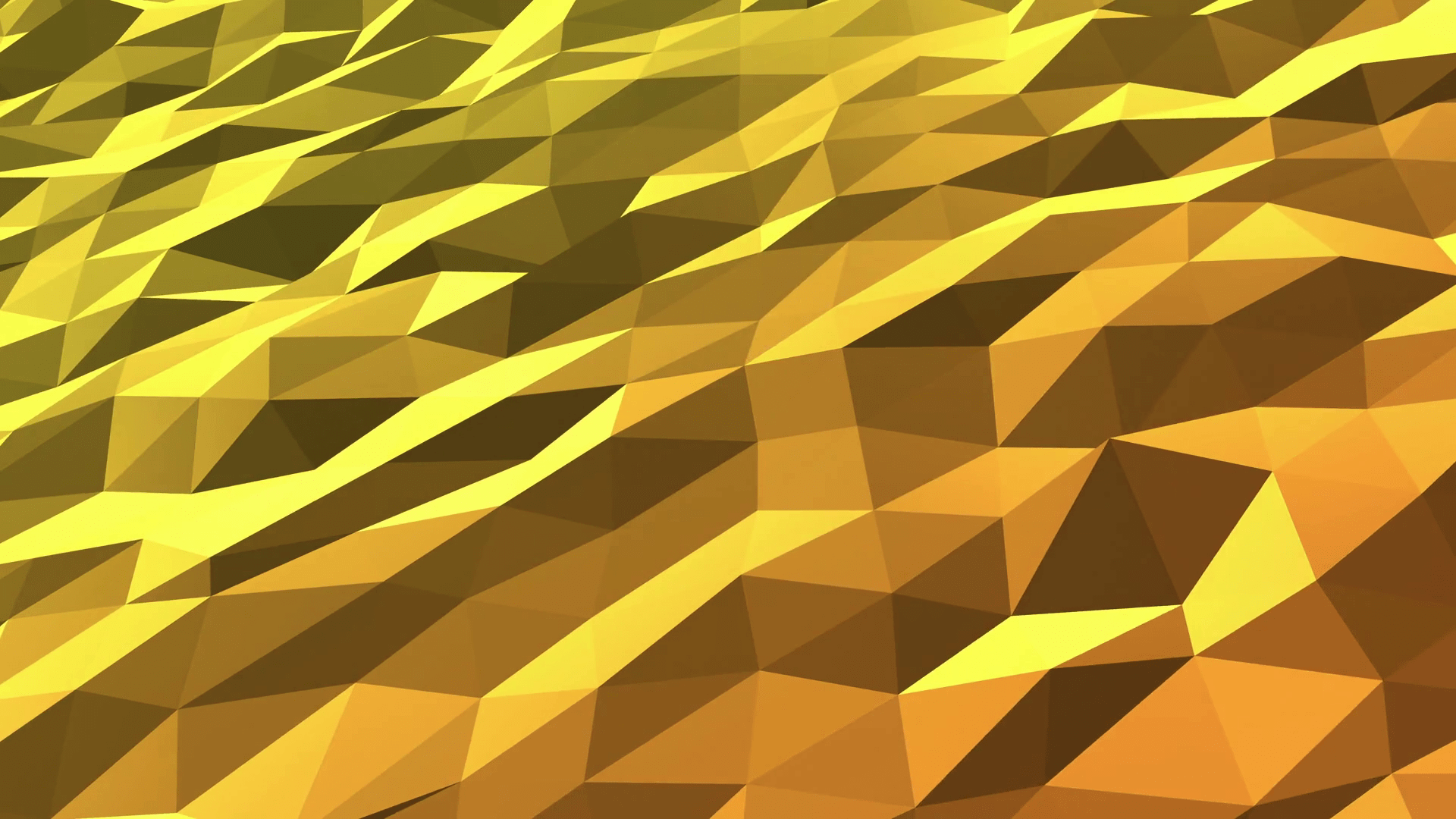 1920x1080 Orange Yellow Golden Polygons. Low Poly. Seamless Looping Motion Background DCI 4K Ultra HD Full HD Motion Background