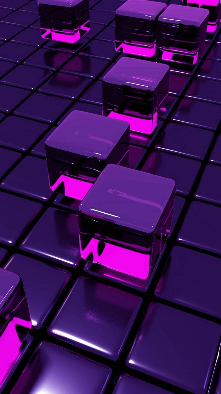 720x1280 Purple Cube wallpaper