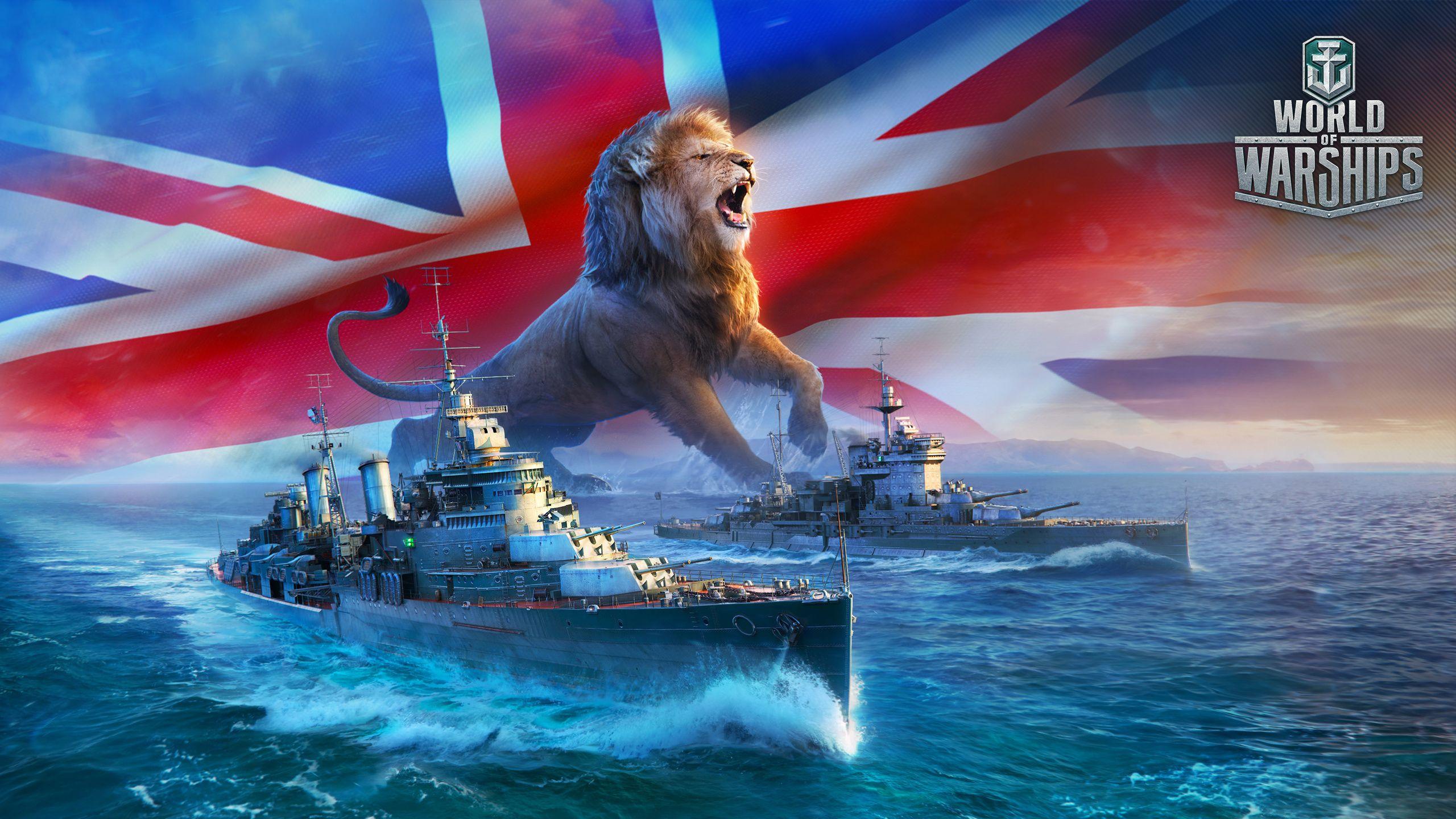 2560x1440 Picture World Of Warship Lions British Ships vdeo game 2560x1440