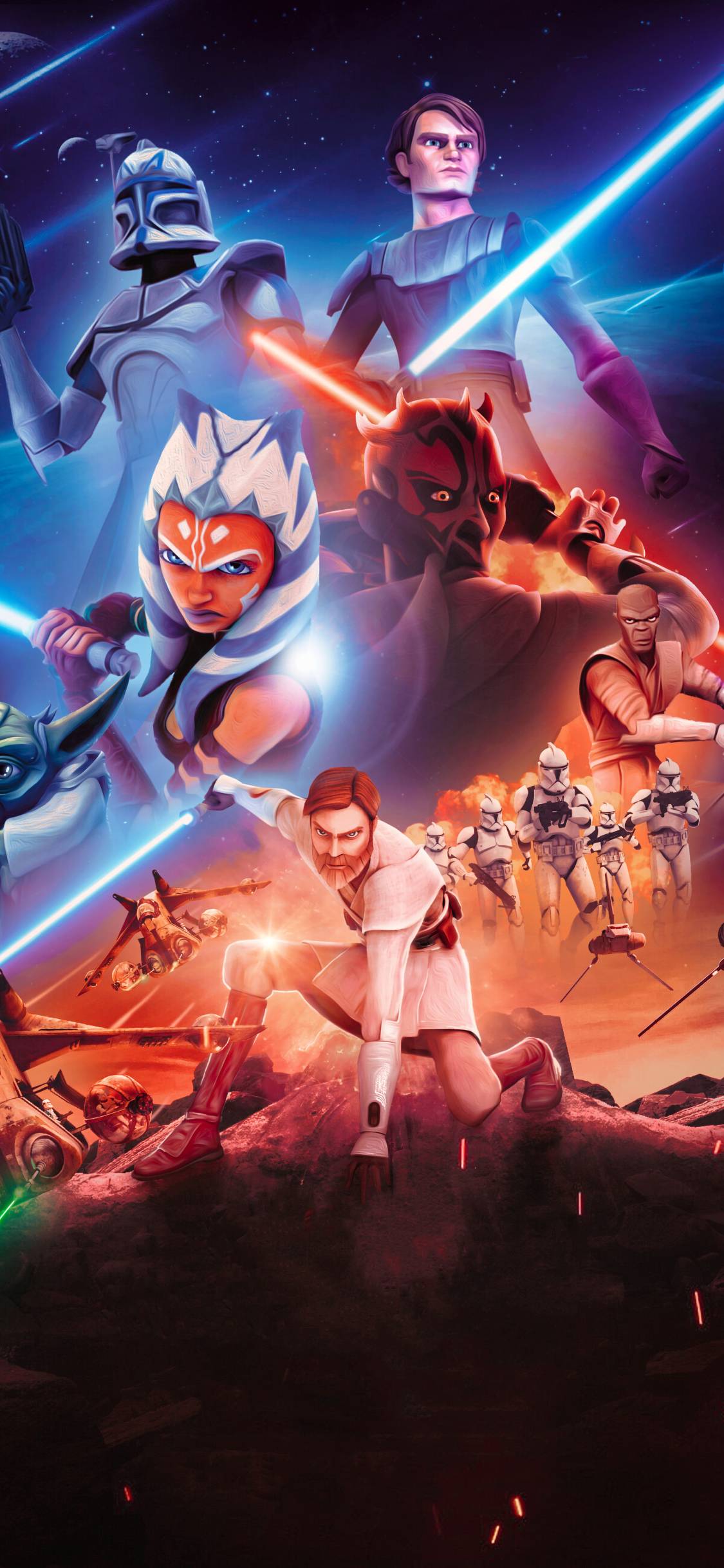 1125x2436 Star Wars The Clone Wars 4K iPhone XS, iPhone iPhone X Wallpaper, HD TV Series 4K Wallpaper, Image, Photo and Background