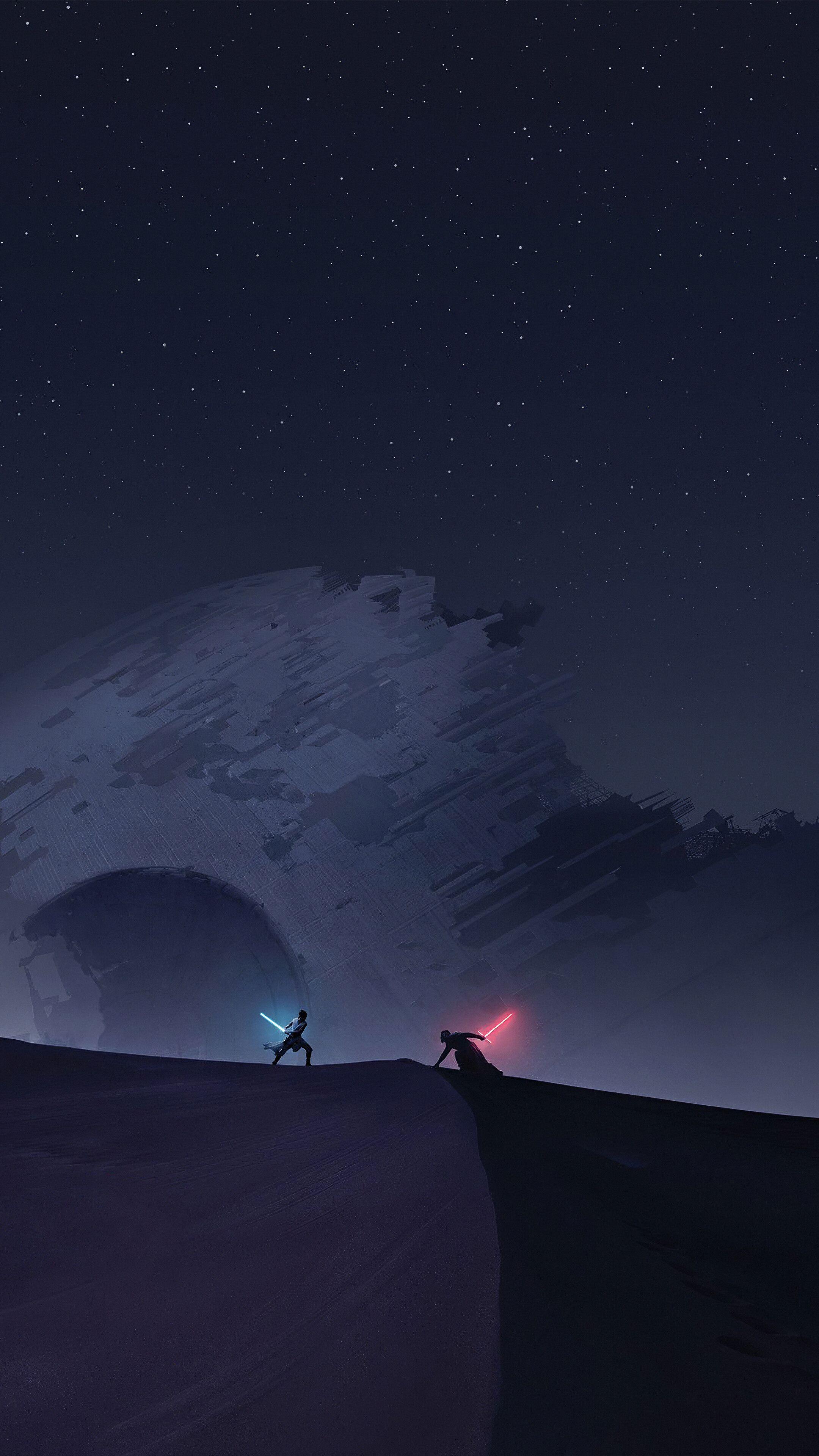 2160x3840 Rey vs Kylo Ren, Minimalist, Star Wars The Rise of Skywalker, 4K phone HD Wallpaper, Image, Background, Photo and Picture