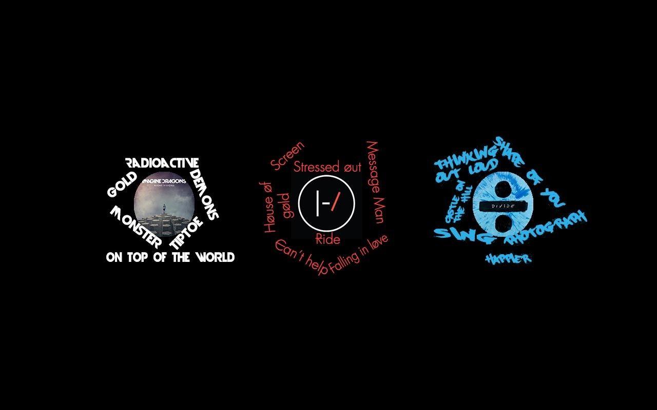 1280x800 pilot, Imagine Dragons, Ed Sheeran, Twenty One Pilots, Songs, Night Vision, Divide, Blurryface, Album covers Wallpaper HD / Desktop and Mobile Background