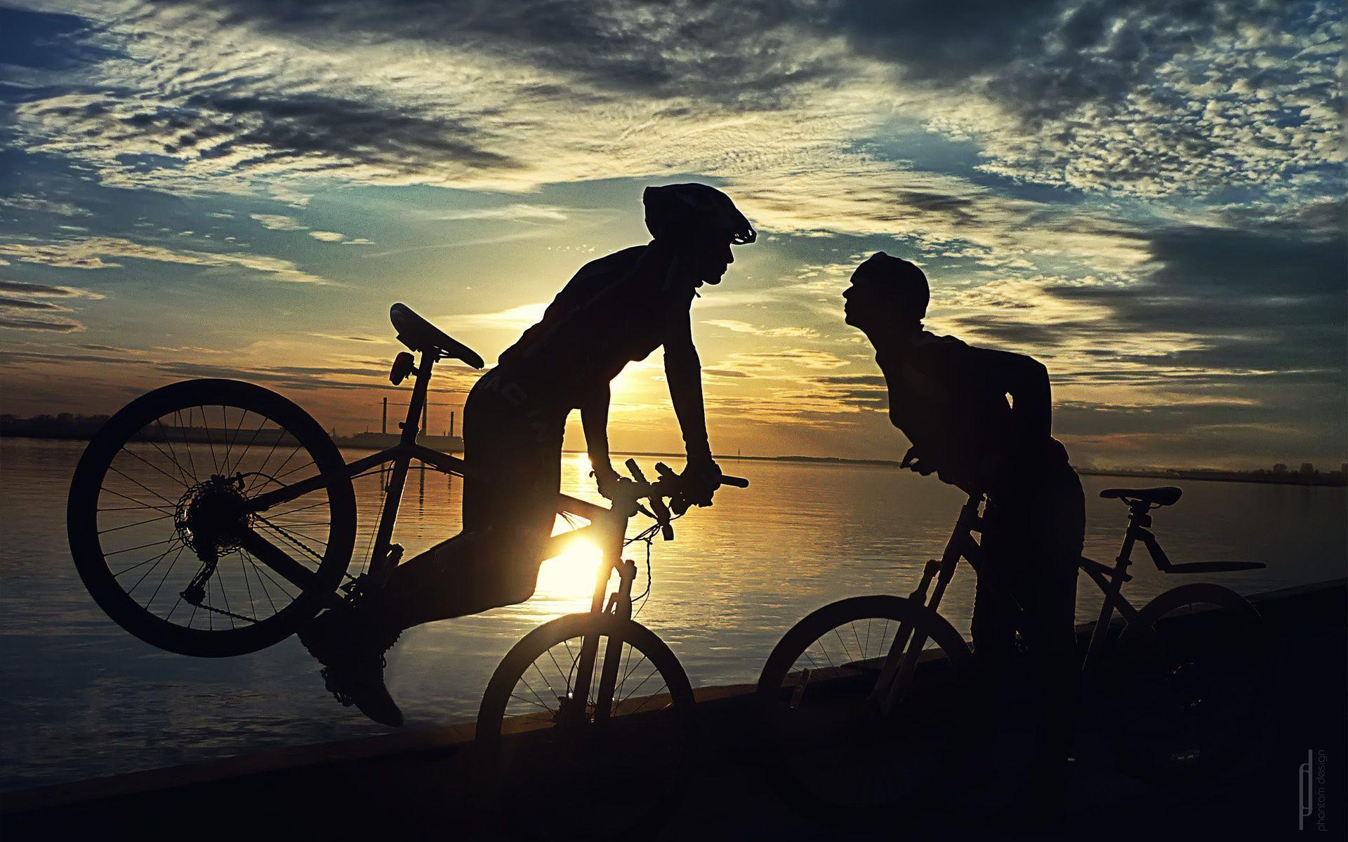 1920x1200 Sporty girl on a bike wallpaper and image, picture