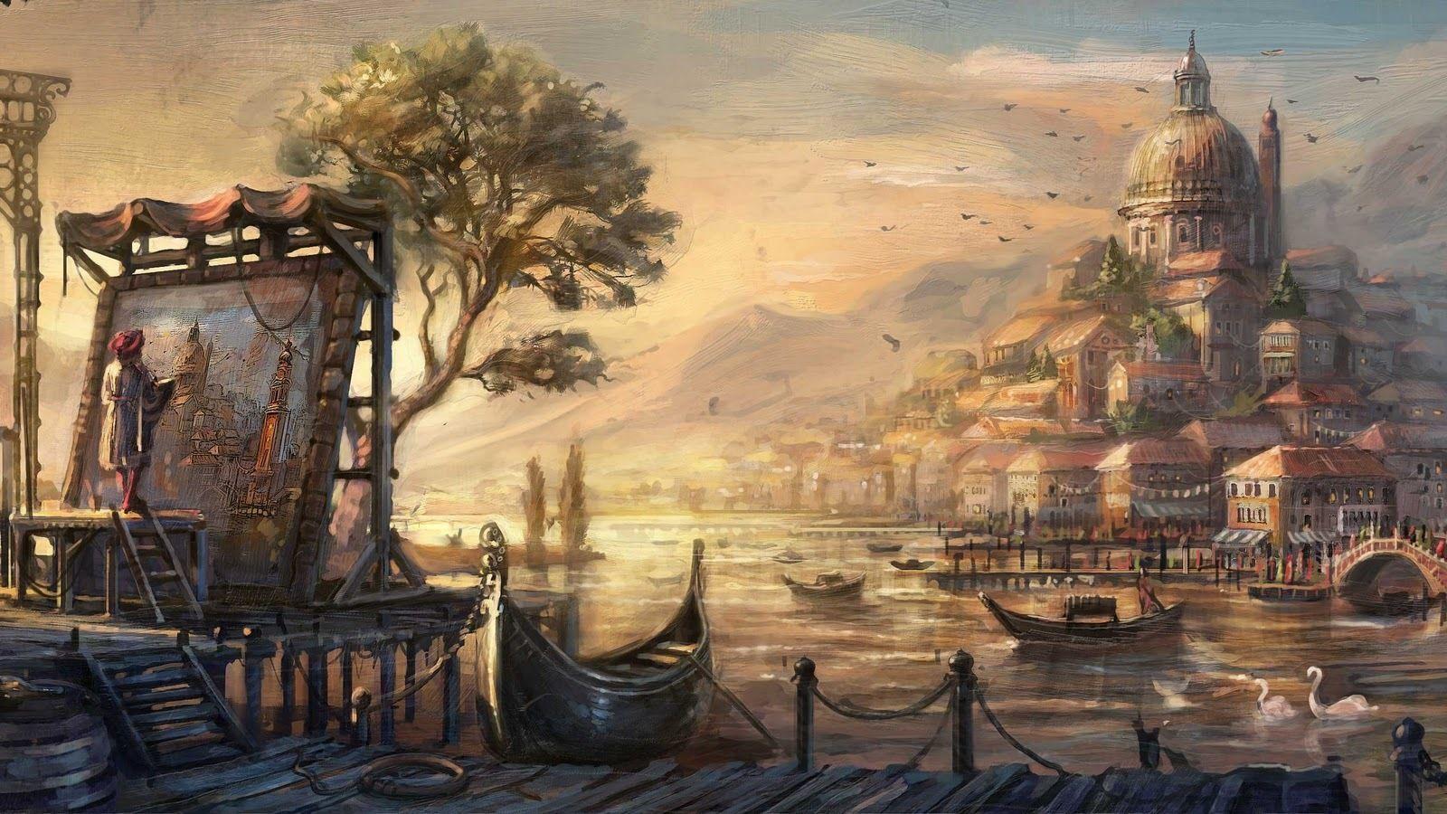 1600x900 Download Venice Anno Paint Drawn Resolution Wallpaper 1600x900. HD Wallpaper. Picture Gallery. Banners, Tapete
