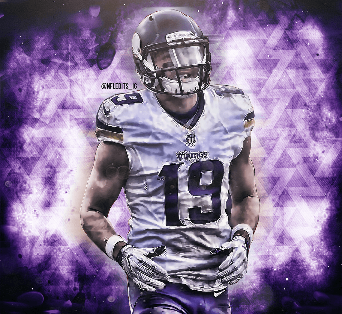 Adam Thielen, Minnesota Vikings, NFL, american football, portrait, purple  stone background, HD wallpaper