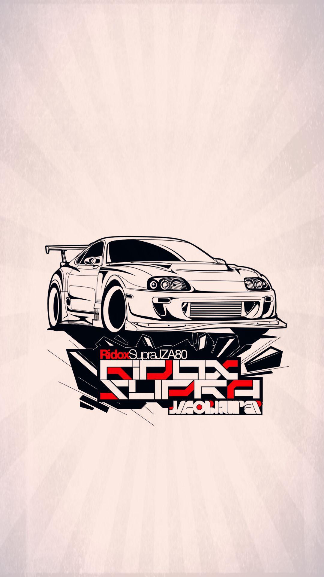 1080x1920 Jdm Car Drawing Wallpaper