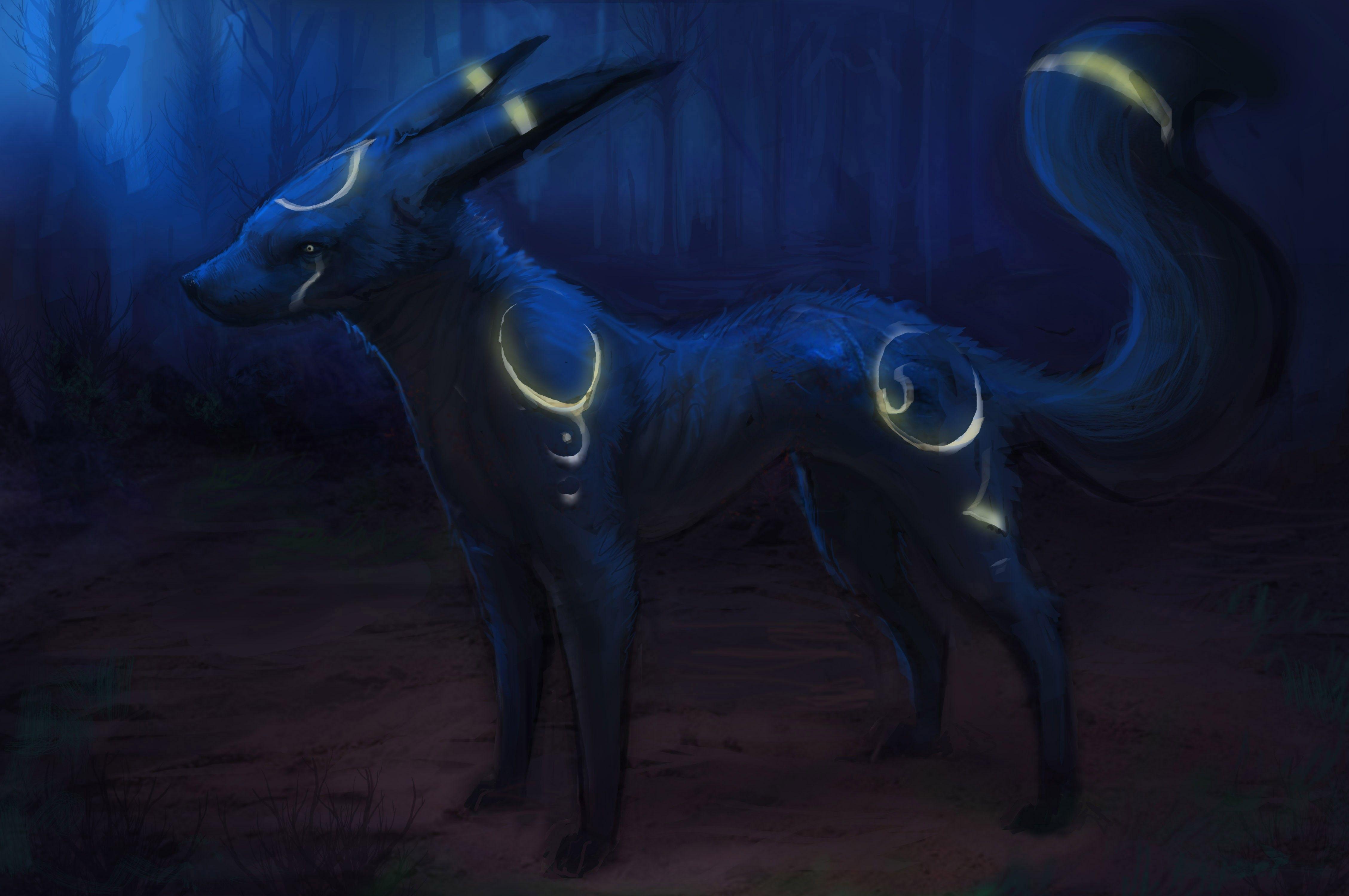 4514x3000 Pokemon paintings umbreon artwork wallpaperx3000