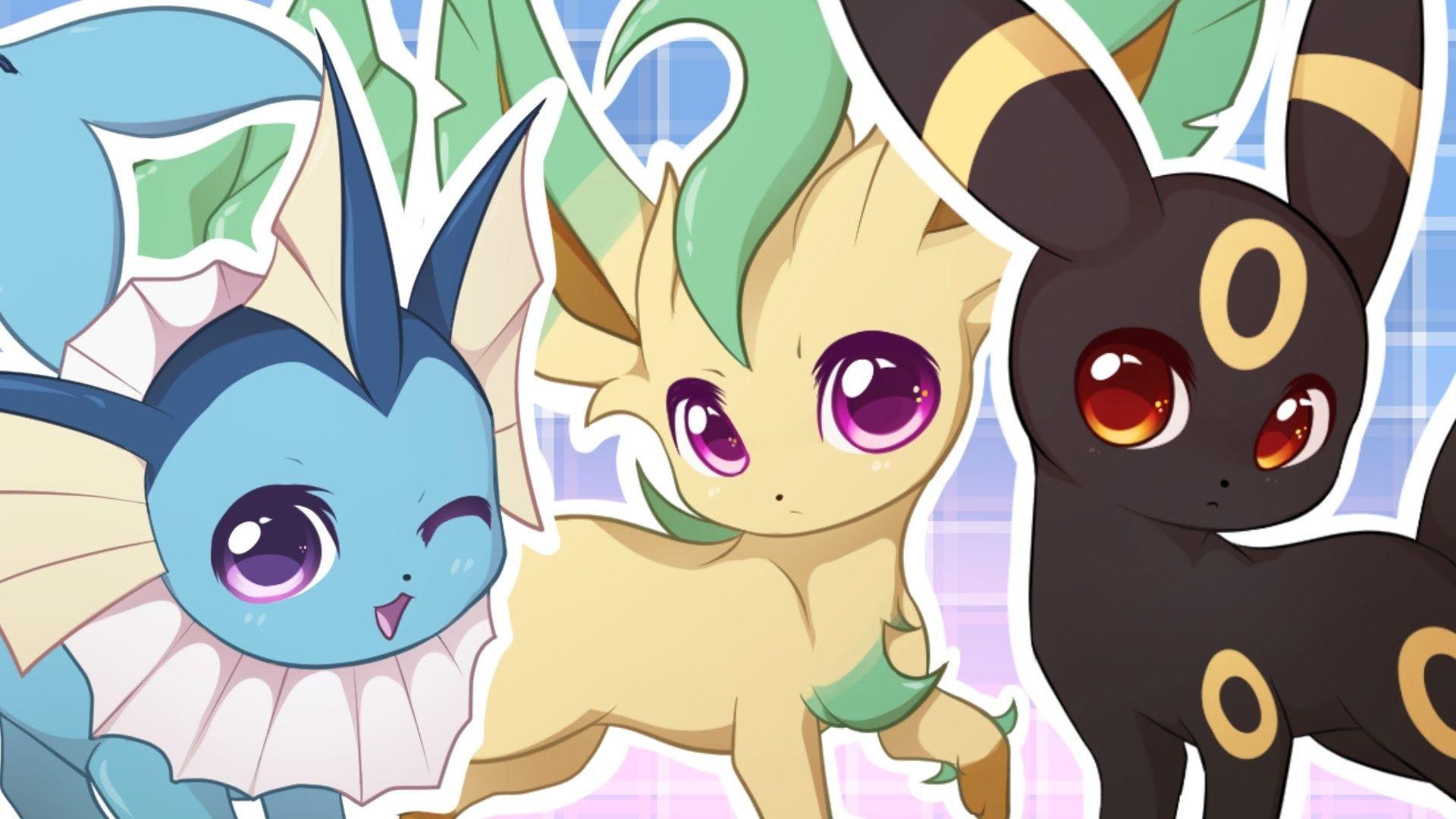 1920x1080 Chibi Eeveelutions Wallpaper