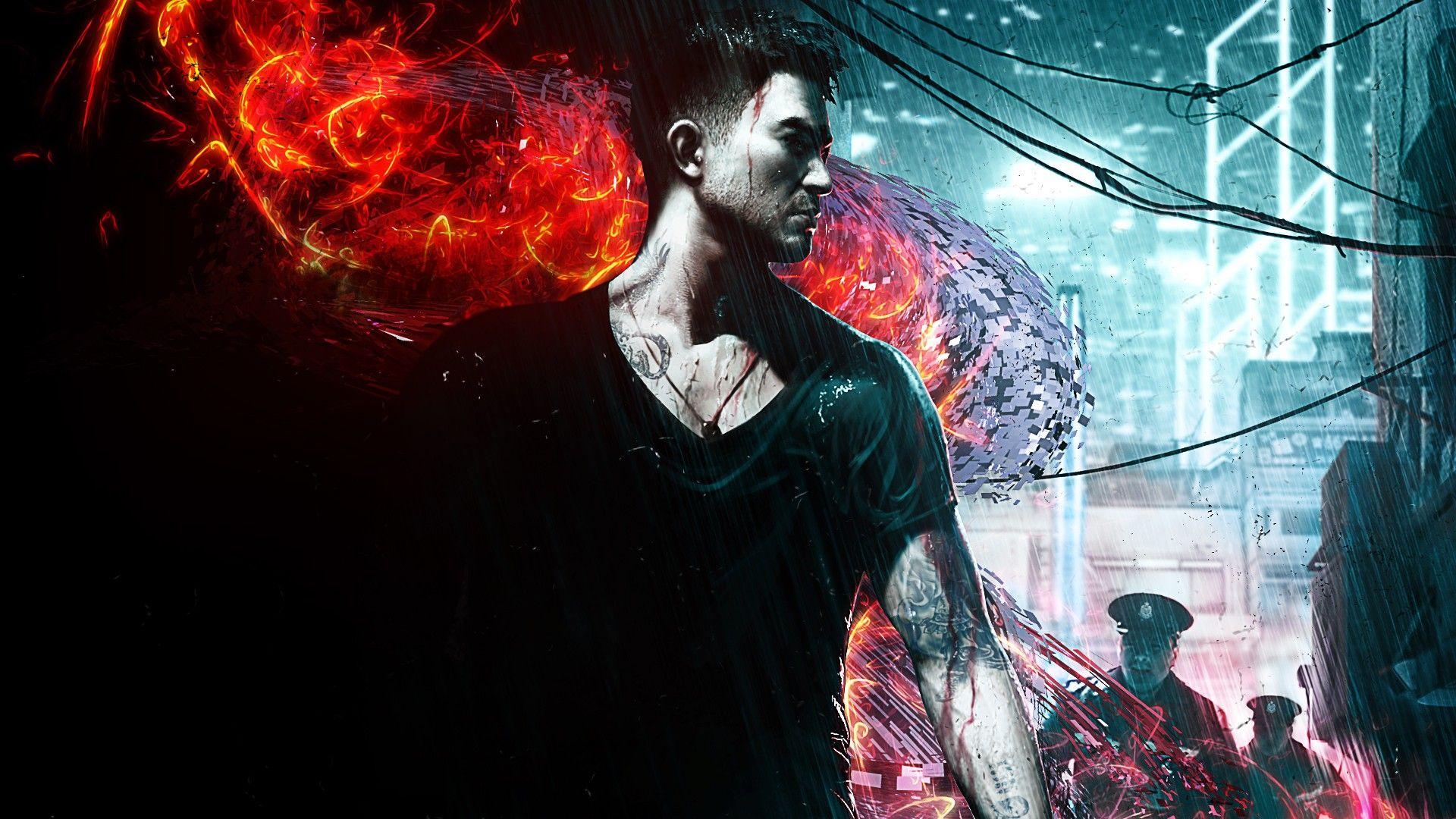 1920x1080 rain, police, Hong Kong, Sleeping Dogs, martial artist, wei shen