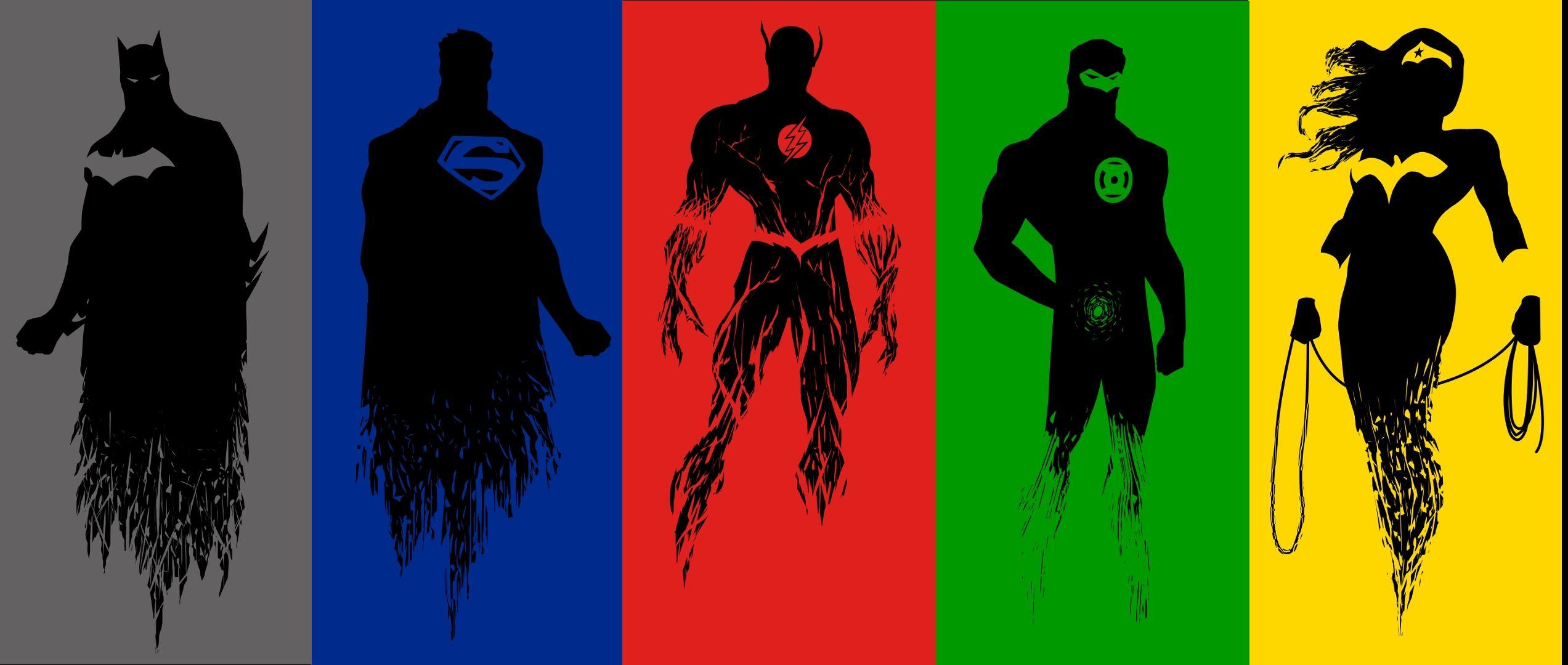2545x1080 Batman Bruce Wayne Dc Comics Flash Green Lantern Justice League Superman Wonder Woman Wallpaper:2545x1080