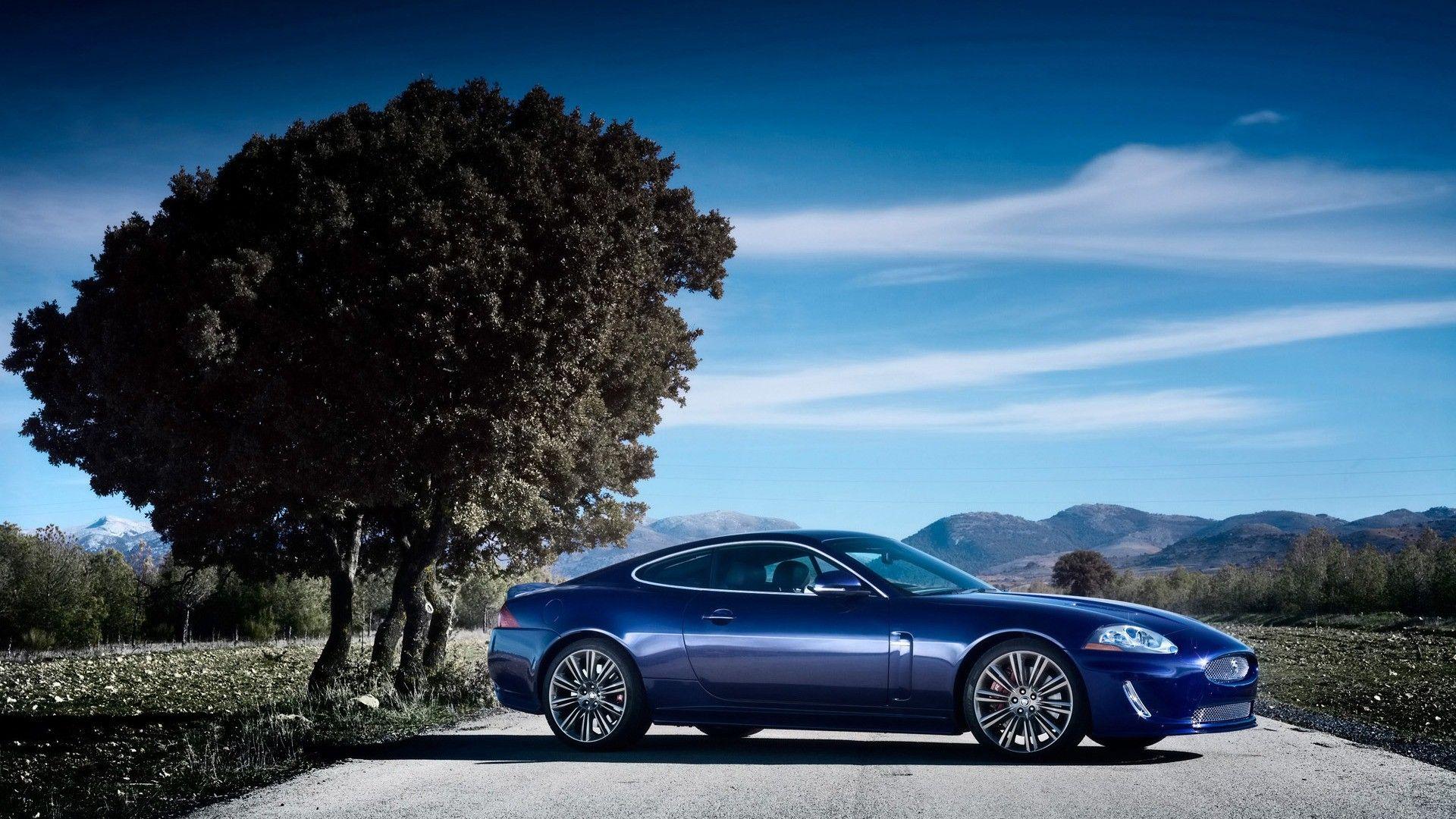 1920x1080 Blue Jaguar Car Wallpaper HD