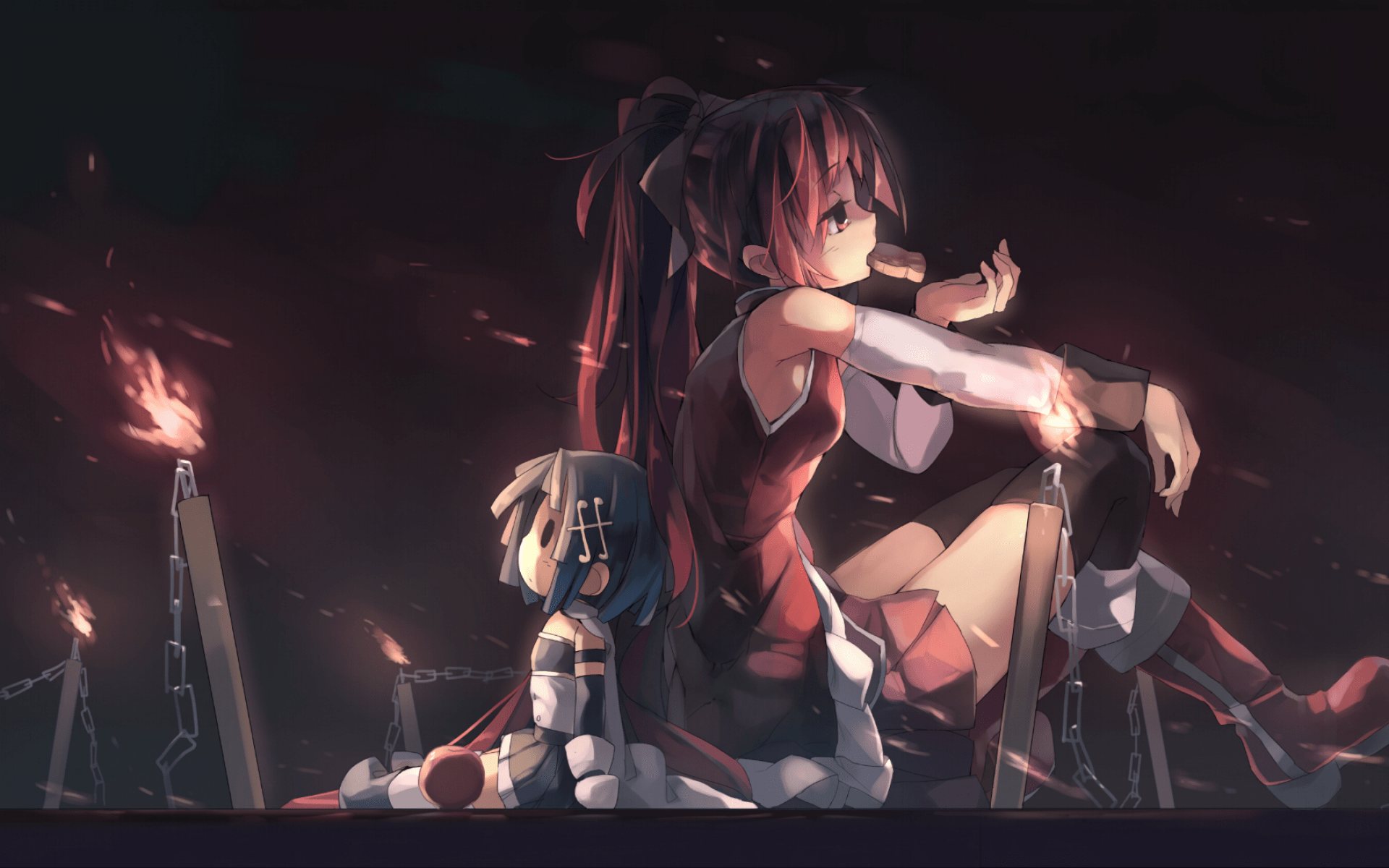 1920x1200 Download 1920x1200 Madoka Magica, Puella Magi, Kyoko Sakura, Sayaka Miki Wallpaper for MacBook Pro 17 inch