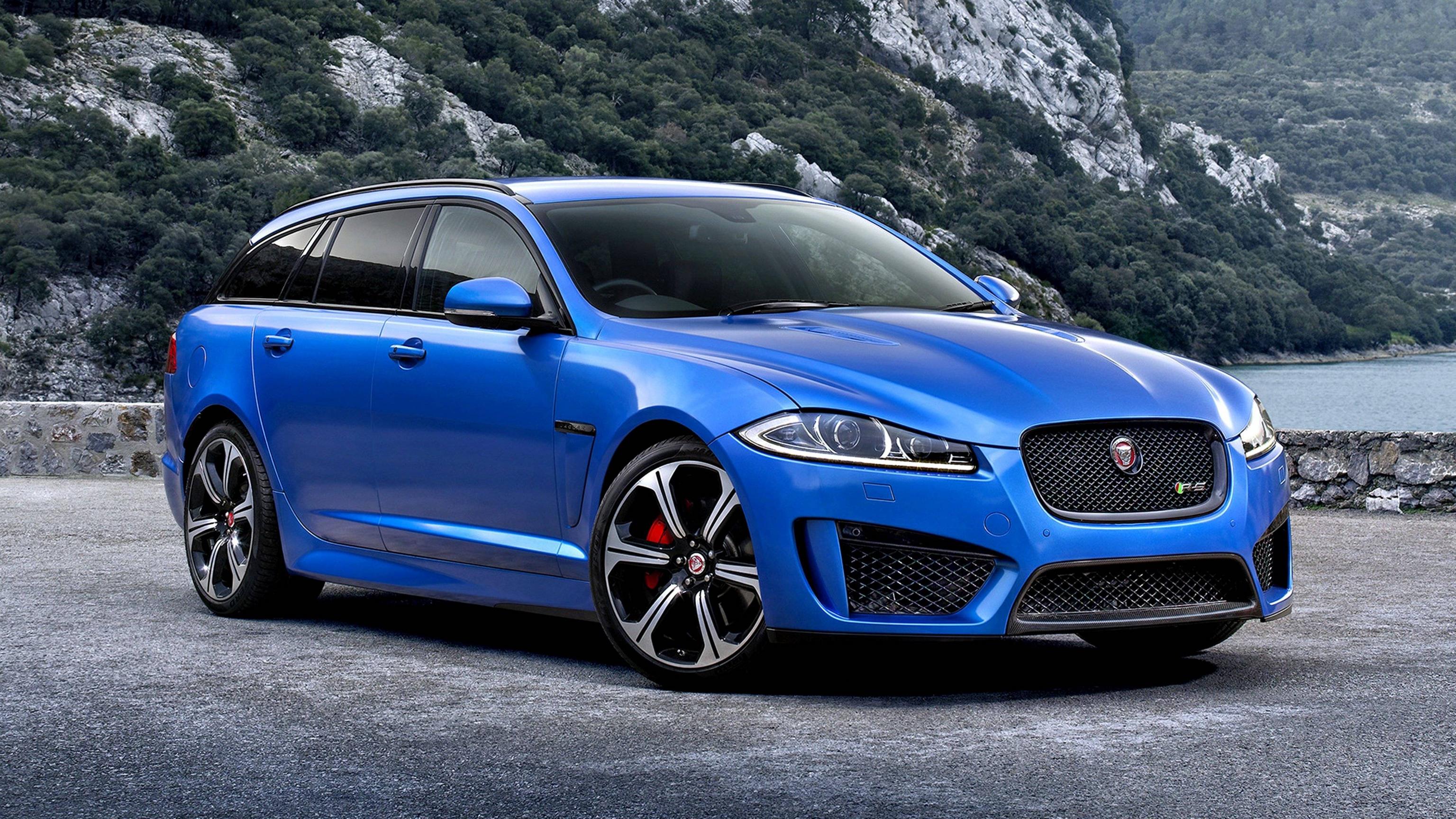 3072x1728 Blue Jaguar Car .