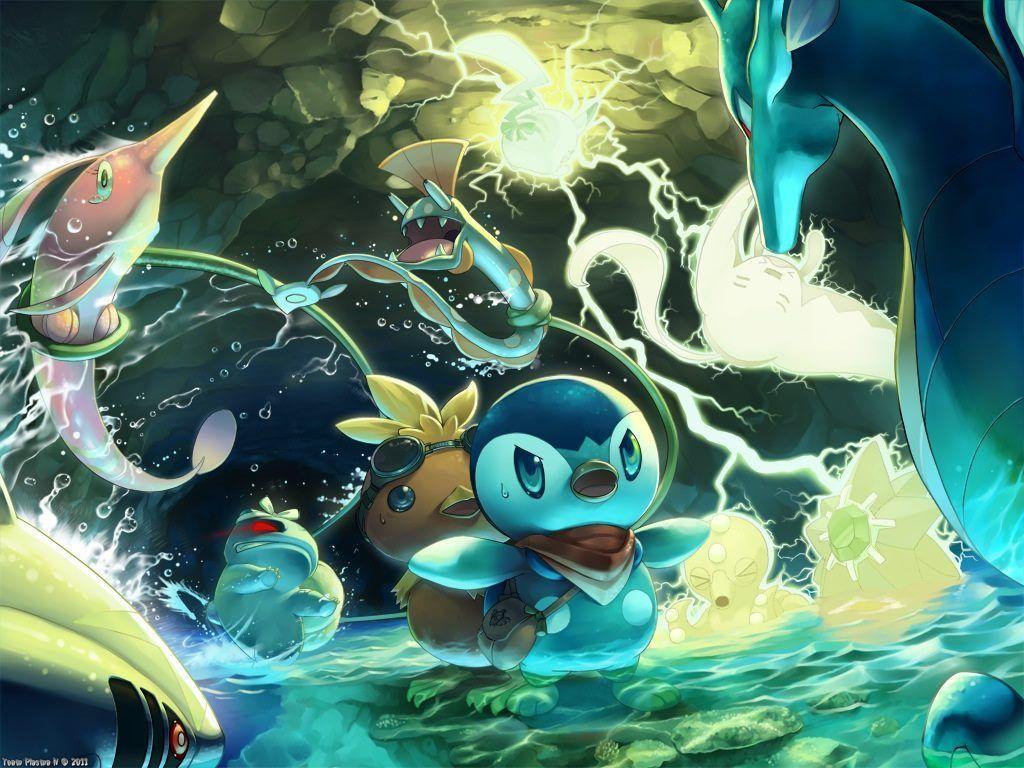 1024x768 Piplup protecting Torchic. Pokemon, Pokemon picture, Cool pokemon picture