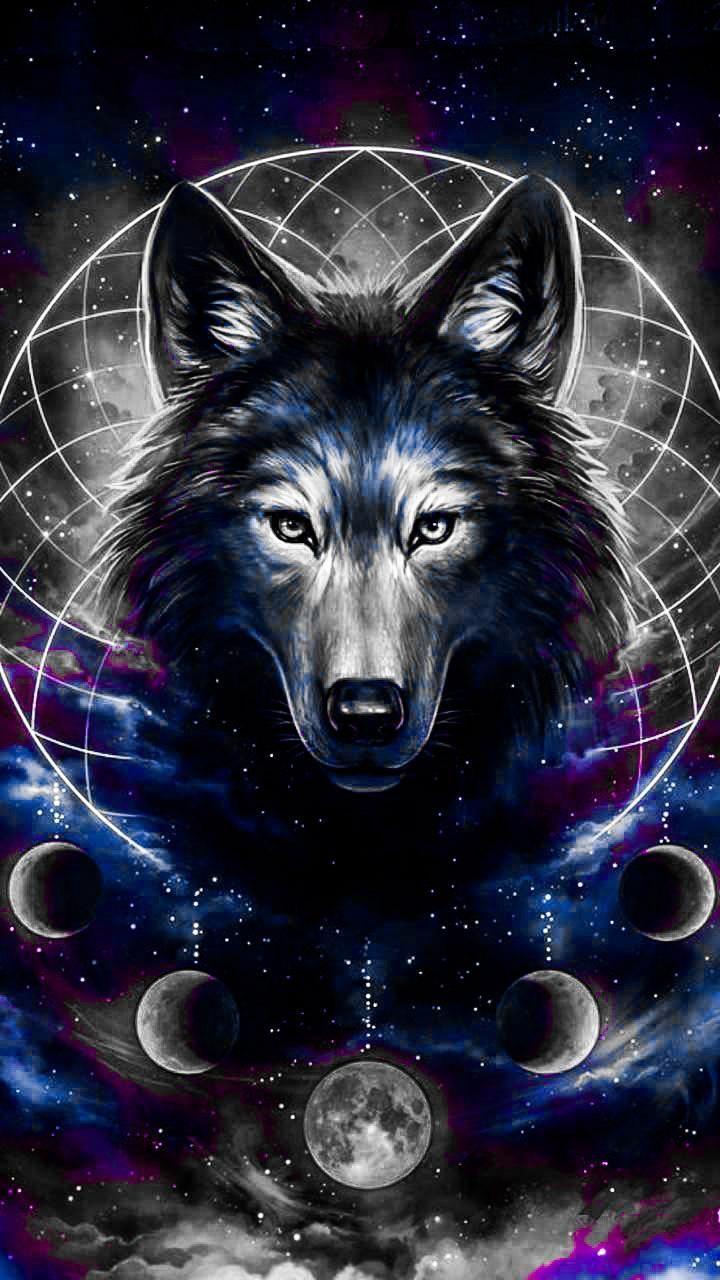 720x1280 Download Wolf drawing Wallpaper by WILDWOLF0524 now. Browse millions of. Wolf wallpaper, Cute animal drawings, Wolf spirit animal