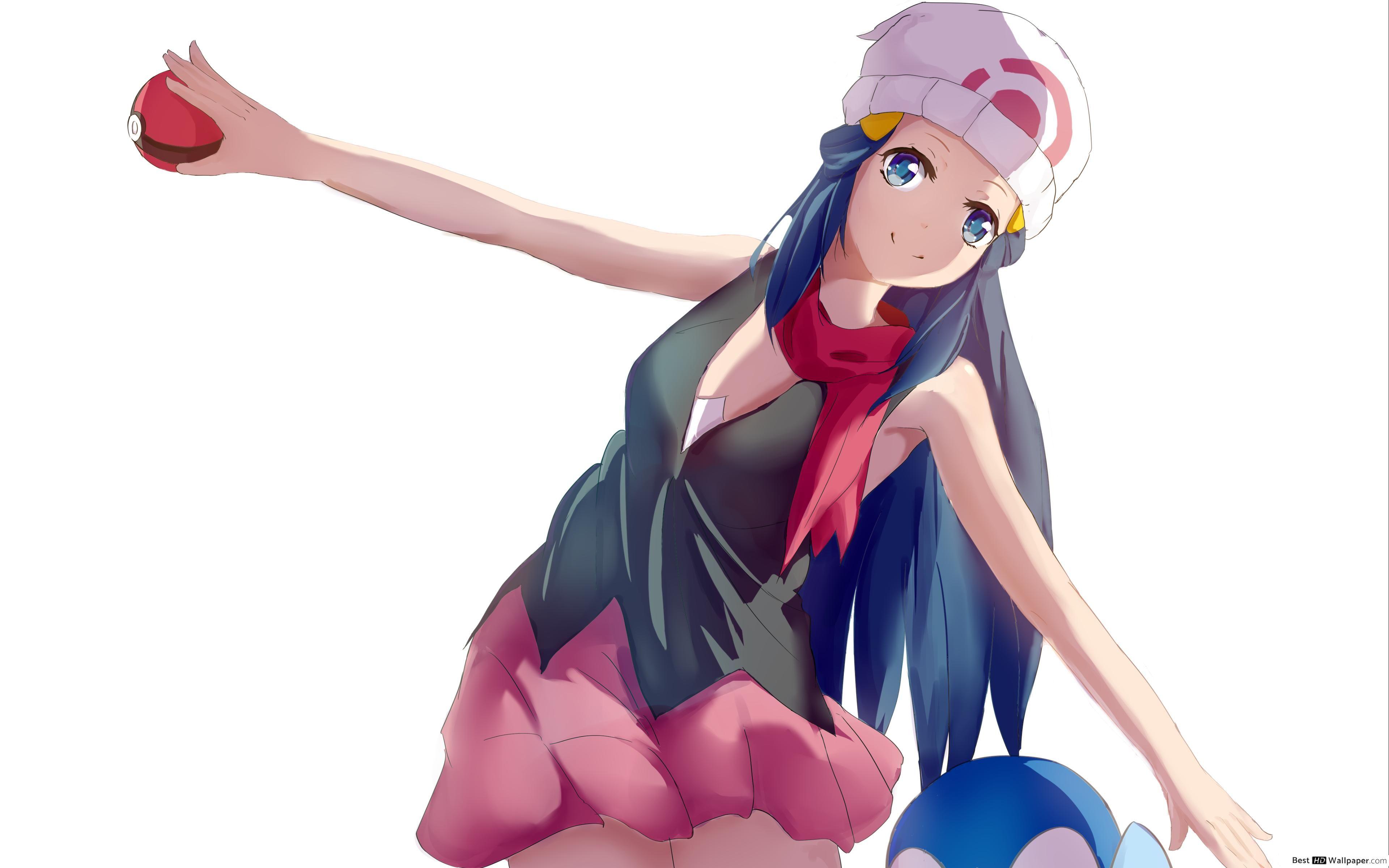 3840x2400 Pokemon: Diamond and Pearl (Dawn with Piplup) HD wallpaper download