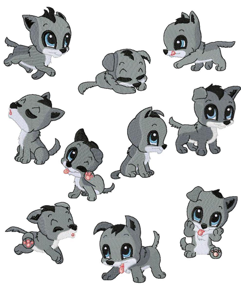 990x1170 Cartoon Cute Wolf Wallpaper