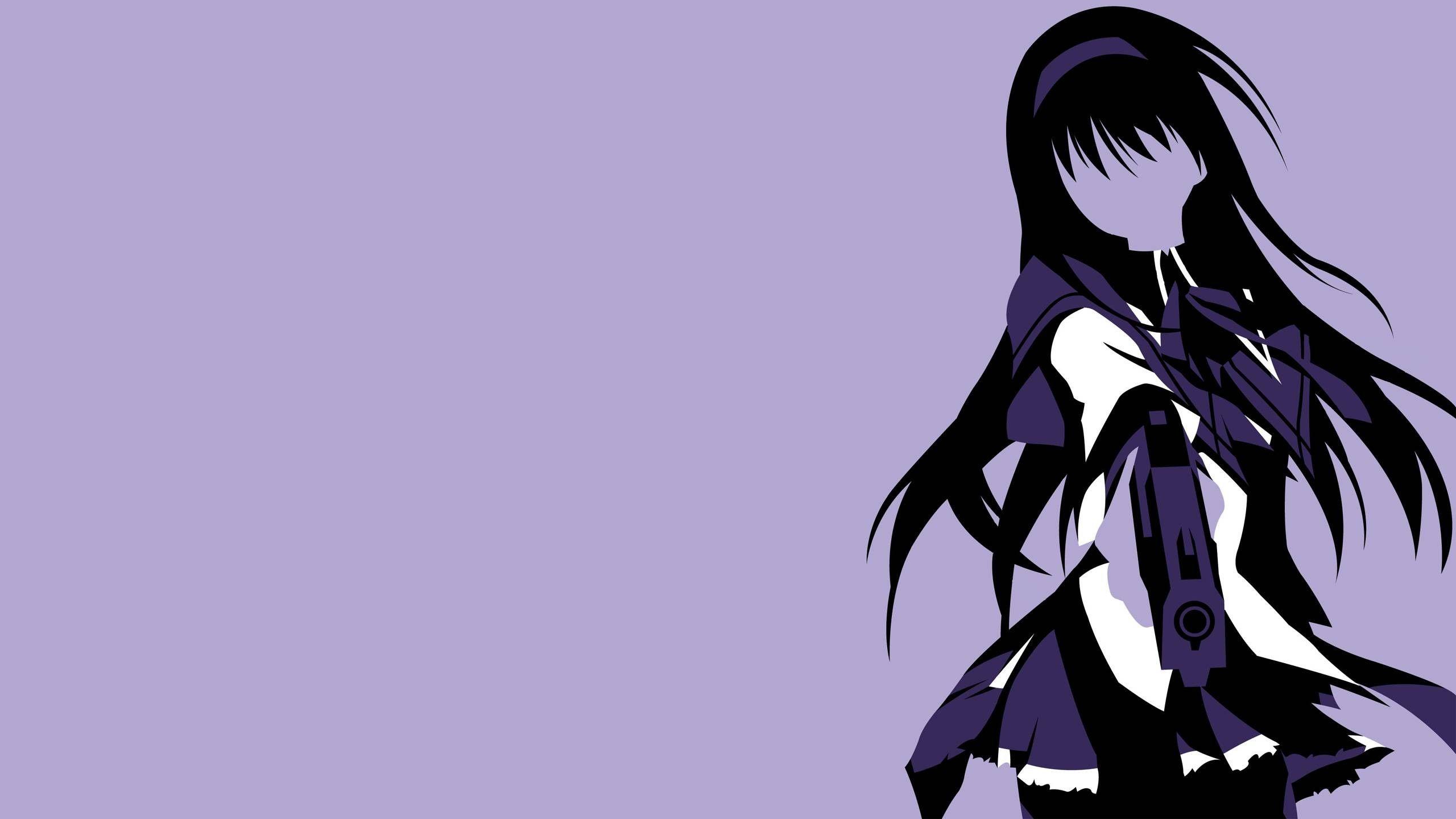 2560x1440 #Akemi Homura, #anime girls, #Mahou Shoujo Madoka Magica, #anime, wallpaper