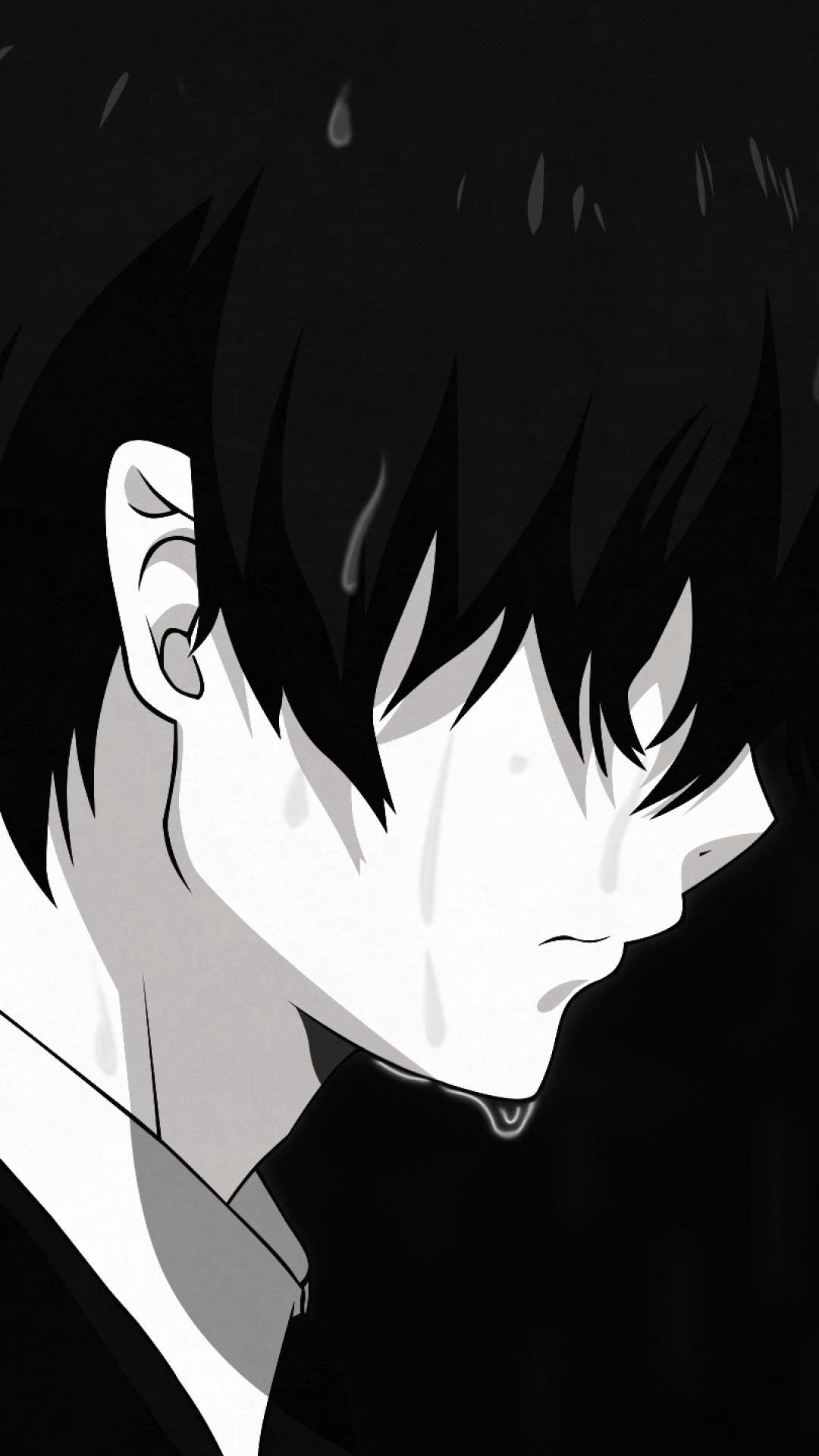 1080x1920 iPhone Anime Wallpaper Black And White