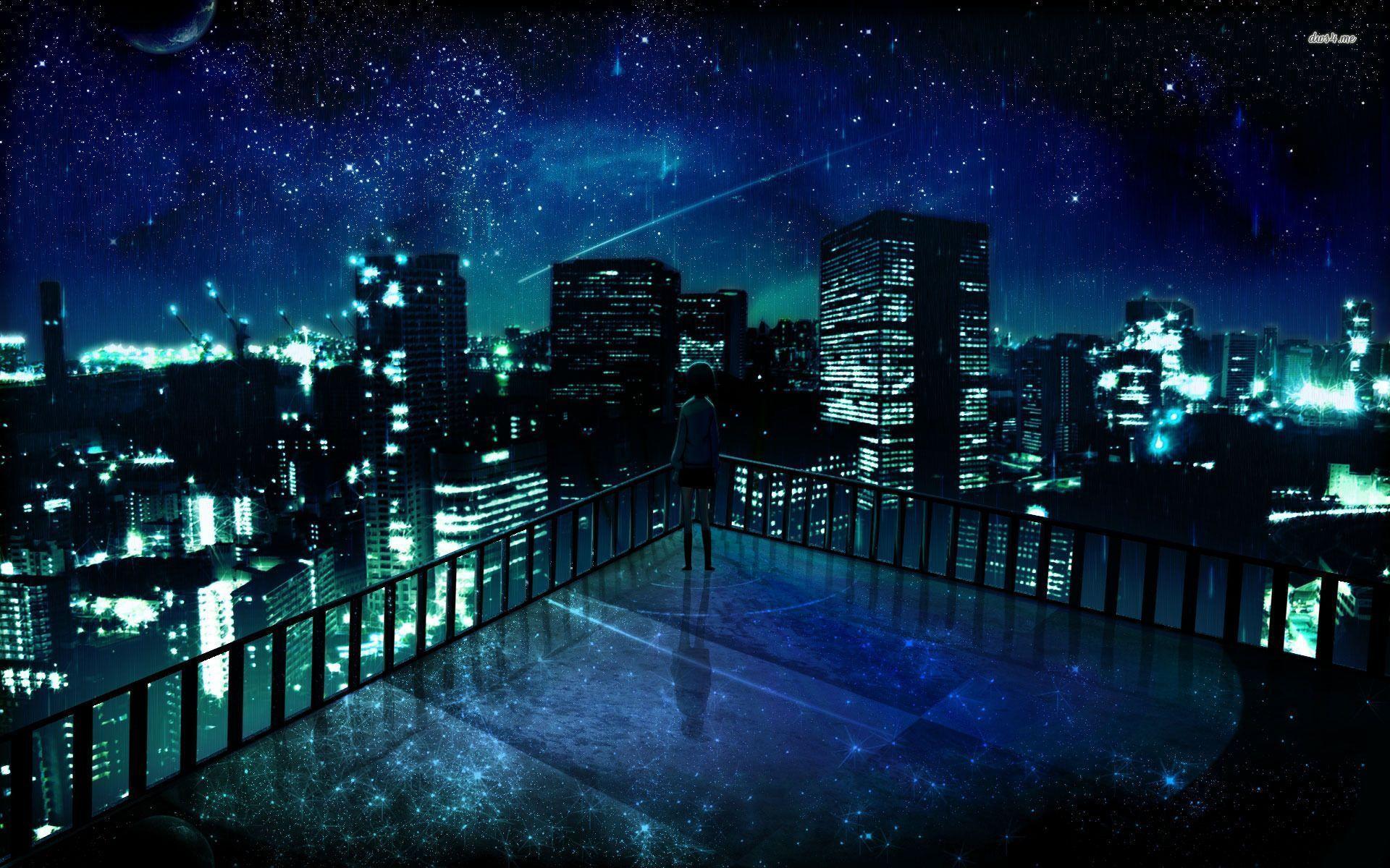 1920x1200 Blue Anime Wallpaper