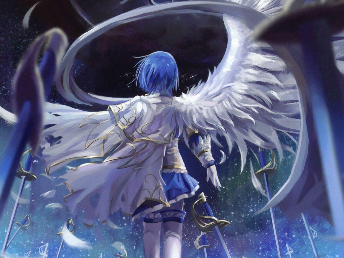 1152x864 Mahou Shoujo Madoka Magica Blue Hair Anime 4k 1152x864 Resolution HD 4k Wallpaper, Image, Background, Photo and Picture