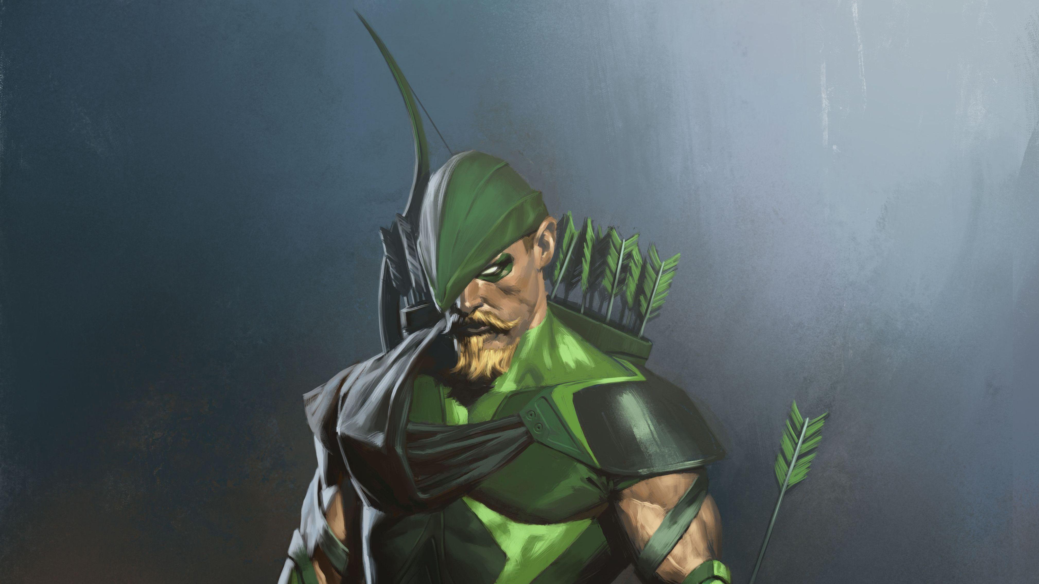 4037x2271 Green Arrow Injustice 2 Art 4k 1366x768 Resolution HD 4k Wallpaper, Image, Background, Photo and Picture