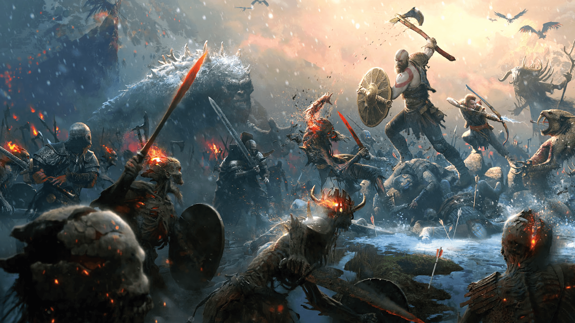 God of war 4 1080P, 2K, 4K, 5K HD wallpapers free download
