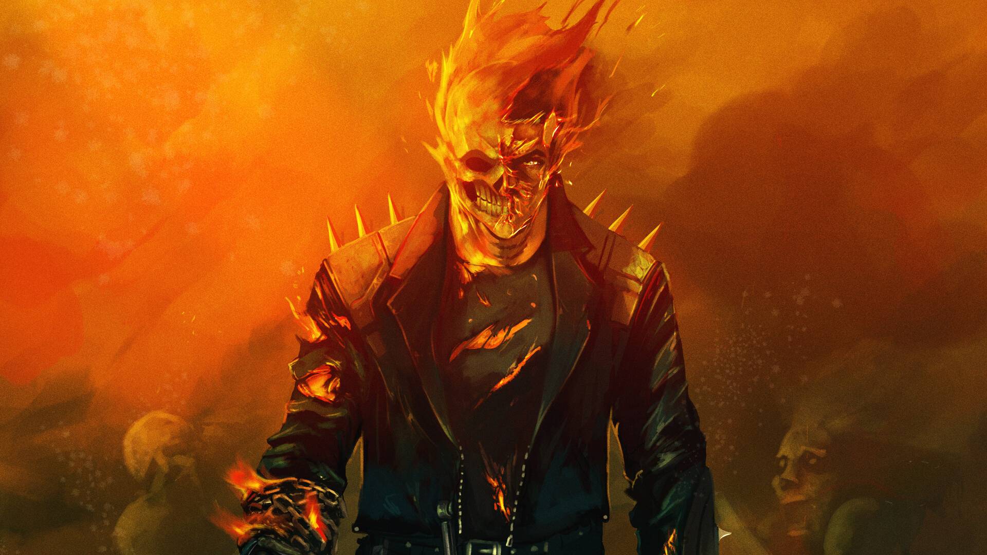 1920x1080 Ghost Rider MCU Art 1080P Laptop Full HD Wallpaper, HD Superheroes 4K Wallpaper, Image, Photo and Background
