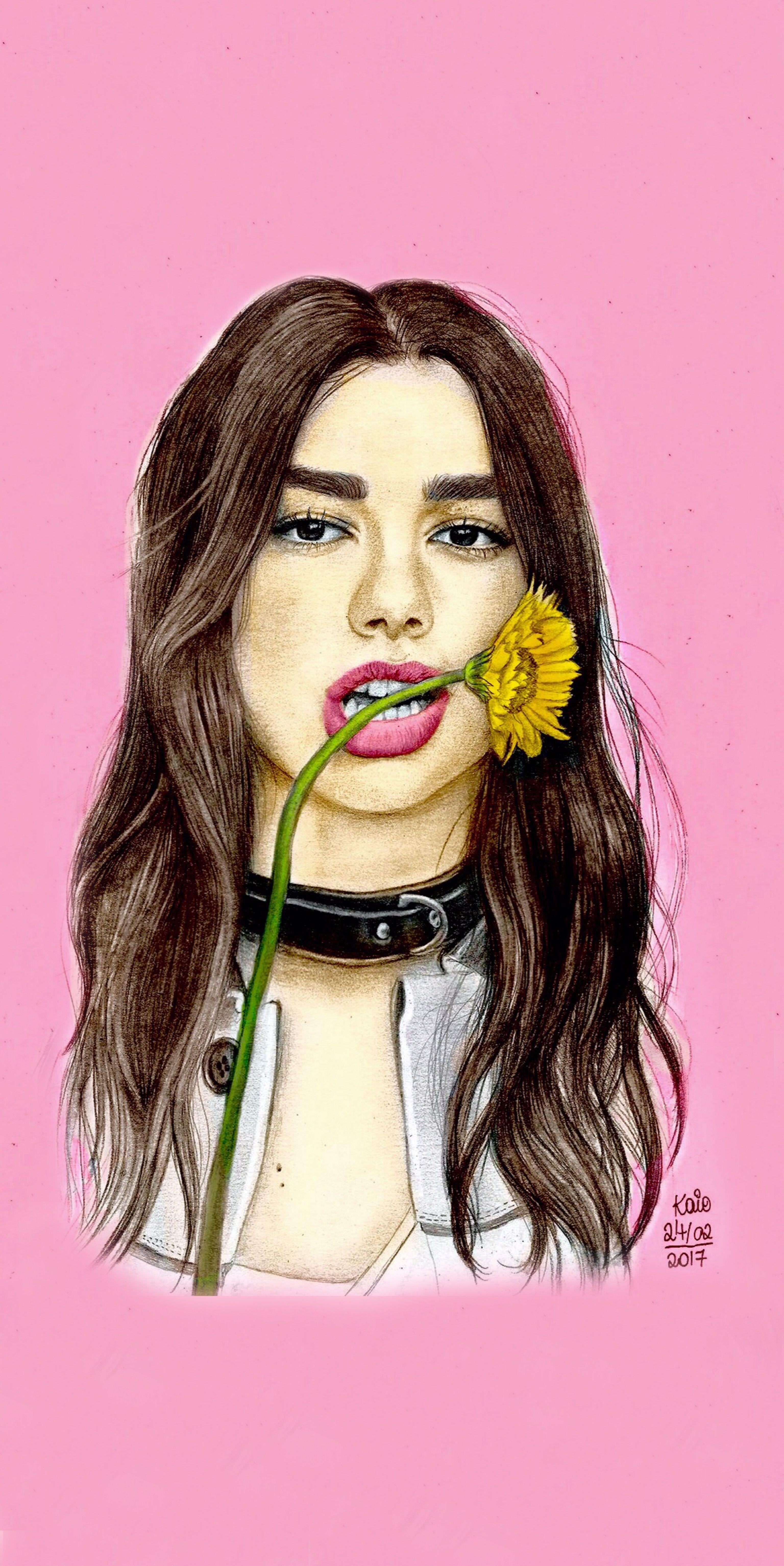 3072x6132 Dua Lipa Wallpaper. Portrait art, Celebrity drawings, Dua