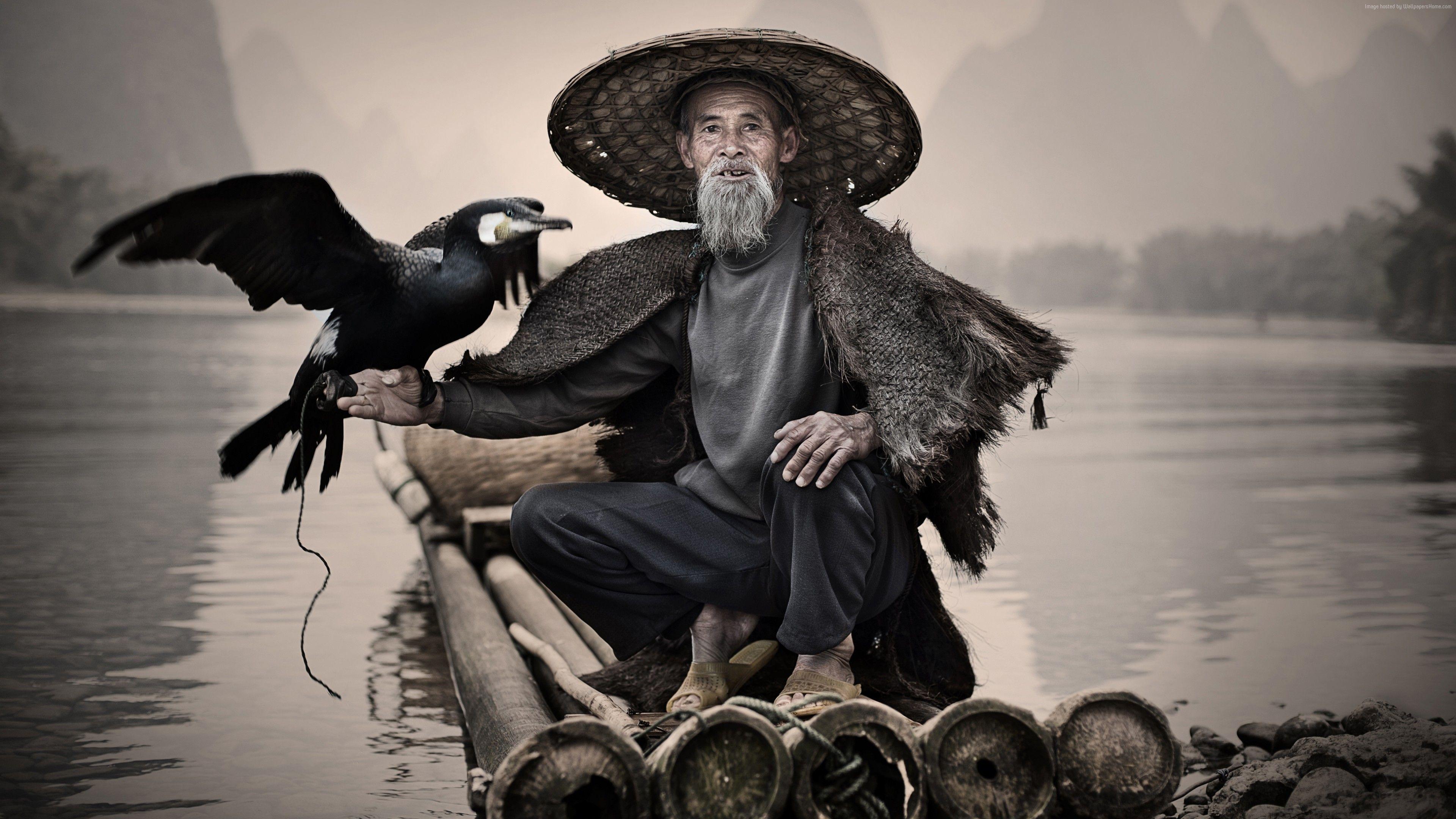 3840x2160 Wallpaper Cormorant, Li River, Xingping, China, Fishing Village, Bird, National Geographic Traveler Photo Contest, Animals Wallpaper Download Resolution 4K Wallpaper