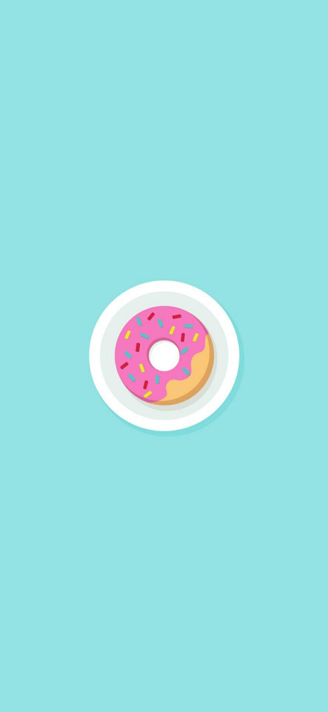1080x2340 Donuts Minimal Wallpaper 1080X2340. Minimal wallpaper, Cute mobile wallpaper, Minimalist wallpaper