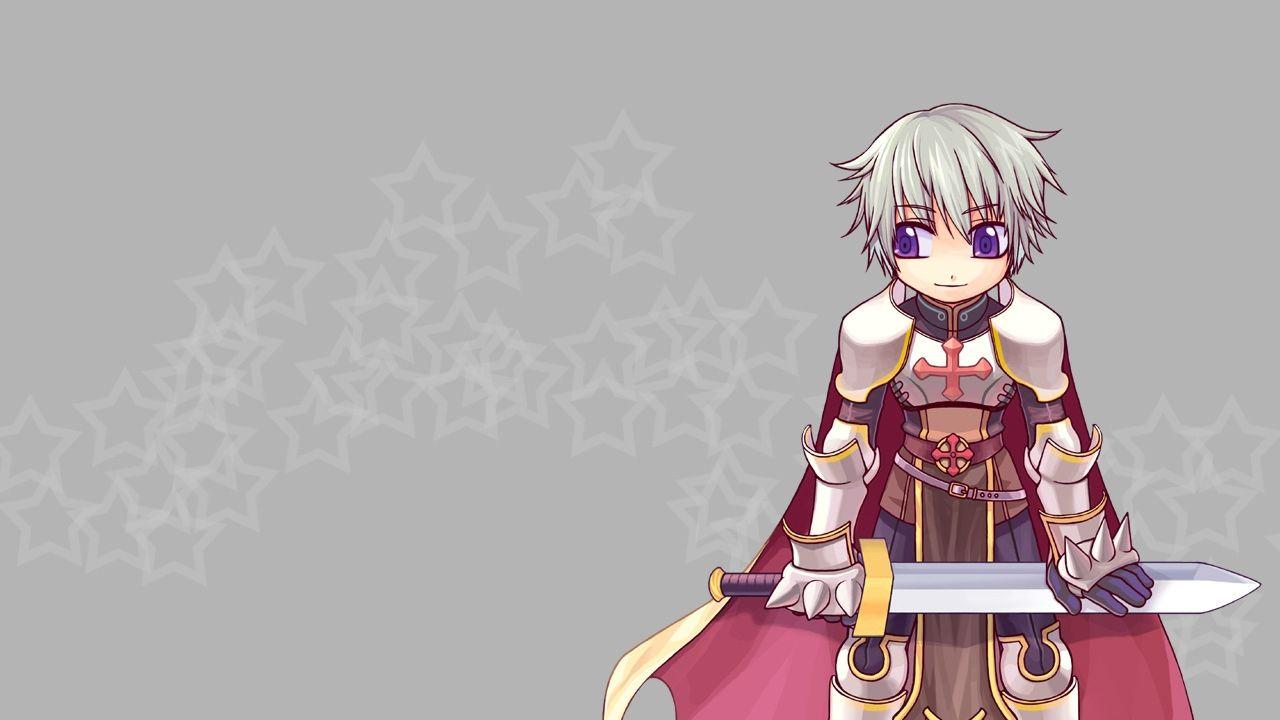 1280x720 Wallpaper ragnarok online, chibi, lord knight, boy, armor, smile