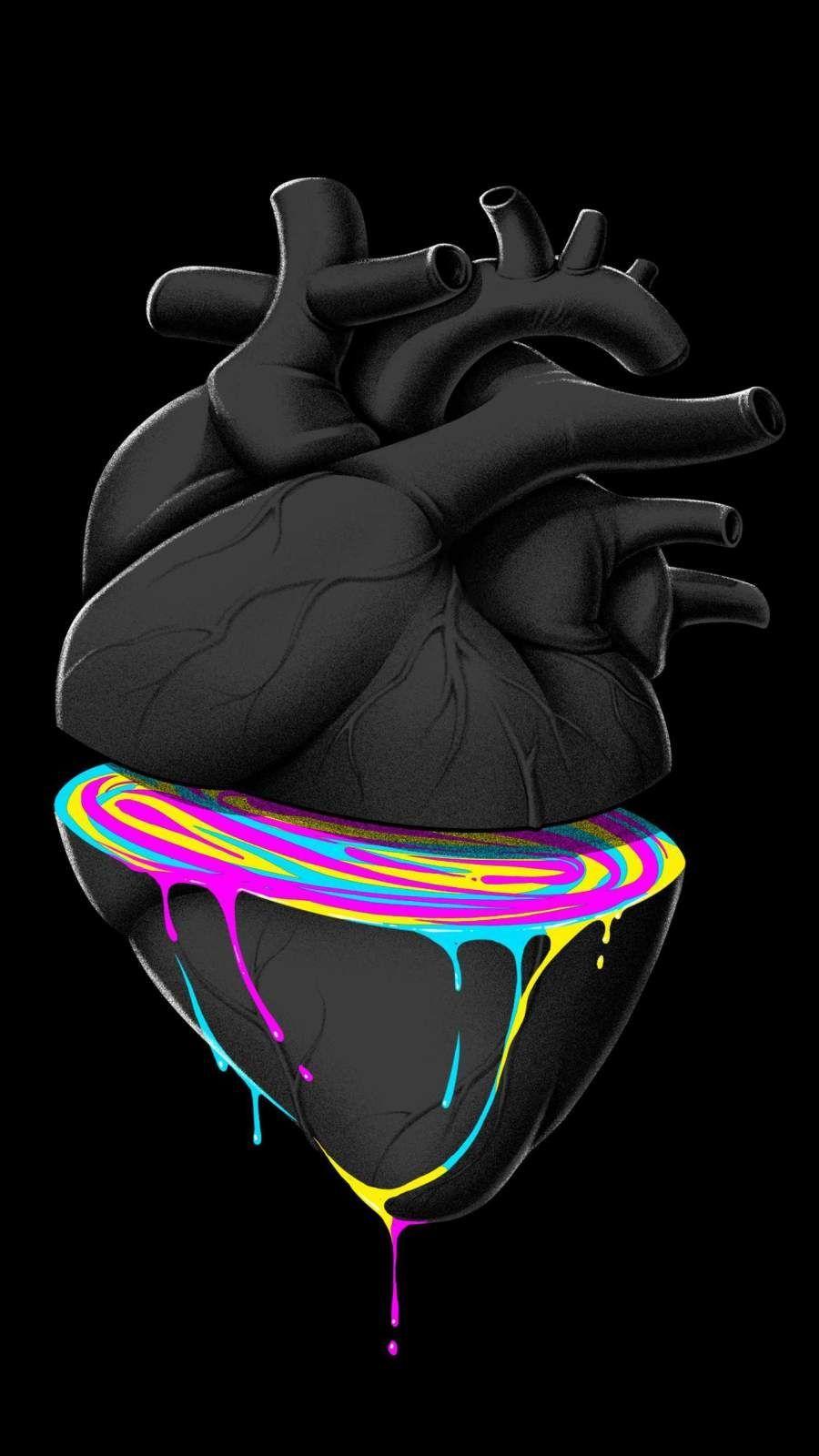 900x1600 Heart Artwork iPhone Wallpaper. Heart artwork, Pop art wallpaper, Graffiti wallpaper
