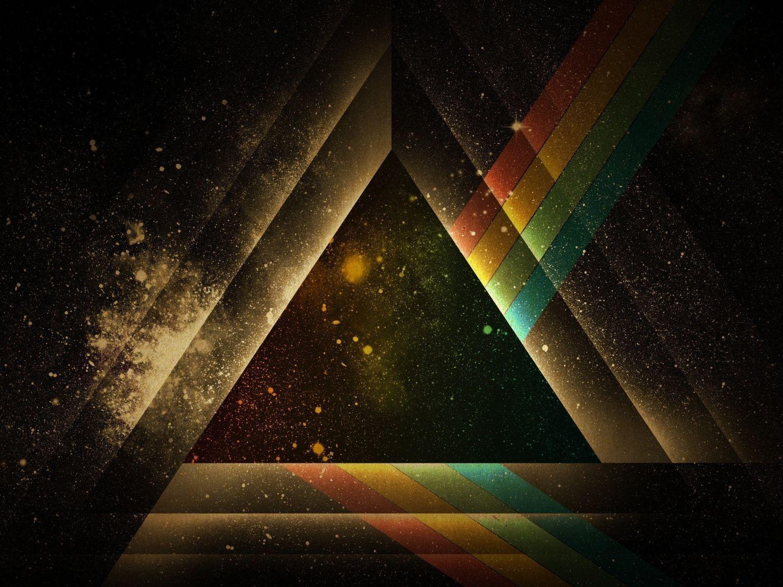 1600x1200 3D Rainbow Triangle In Galaxy Wallpaper and Abstract Wallpaper. All is Wall