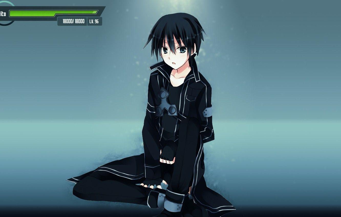 1332x850 Wallpaper game, evolution, anime, short hair, boy, MMORPG, asian, warrior, manga, japanese, black hair, Sword Art Online, Kirito, Kirigaya Kazuto, asiatic, SAO image for desktop, section сёнэн