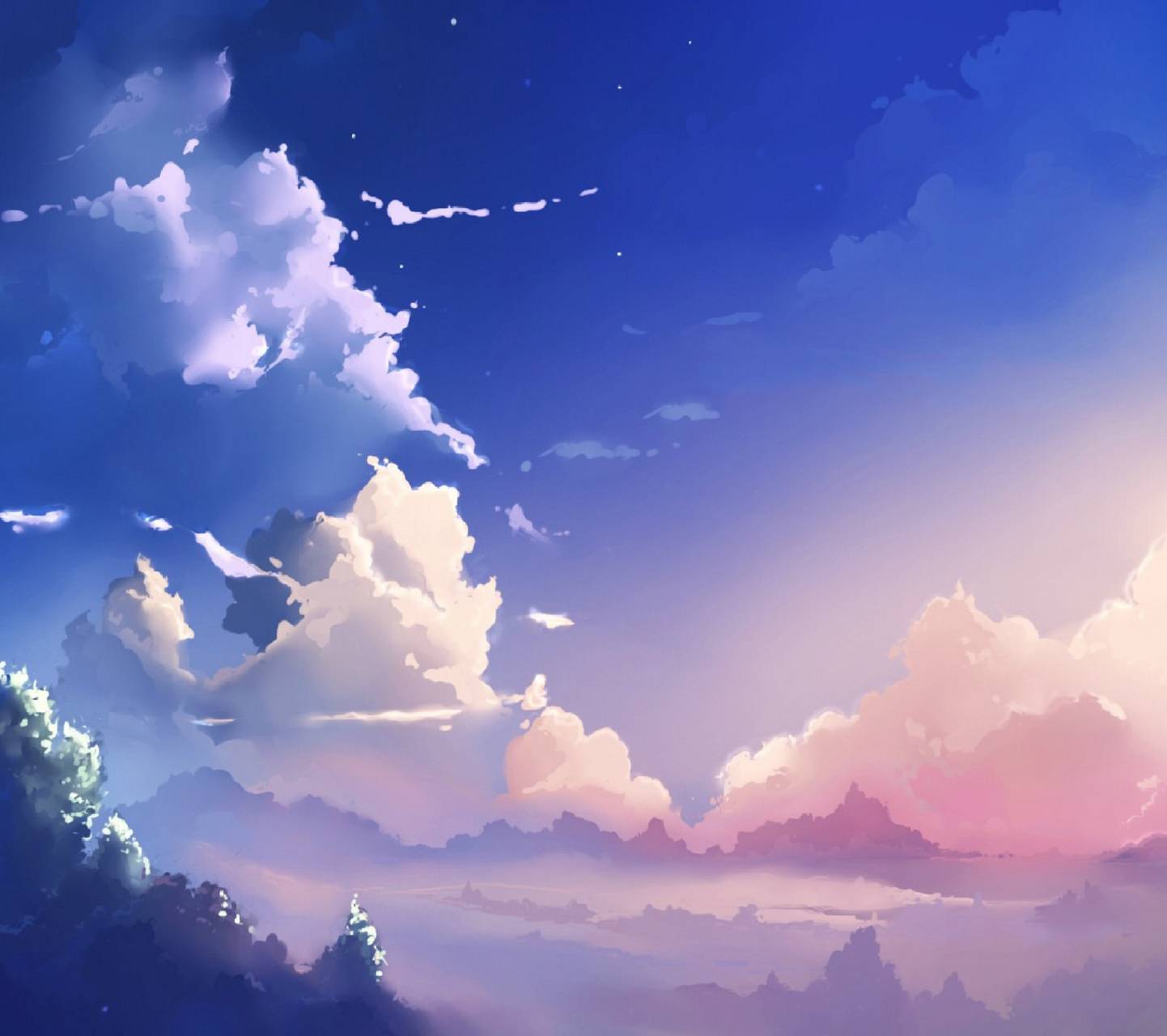 1442x1280 Details more than 66 anime sky wallpaper 4k