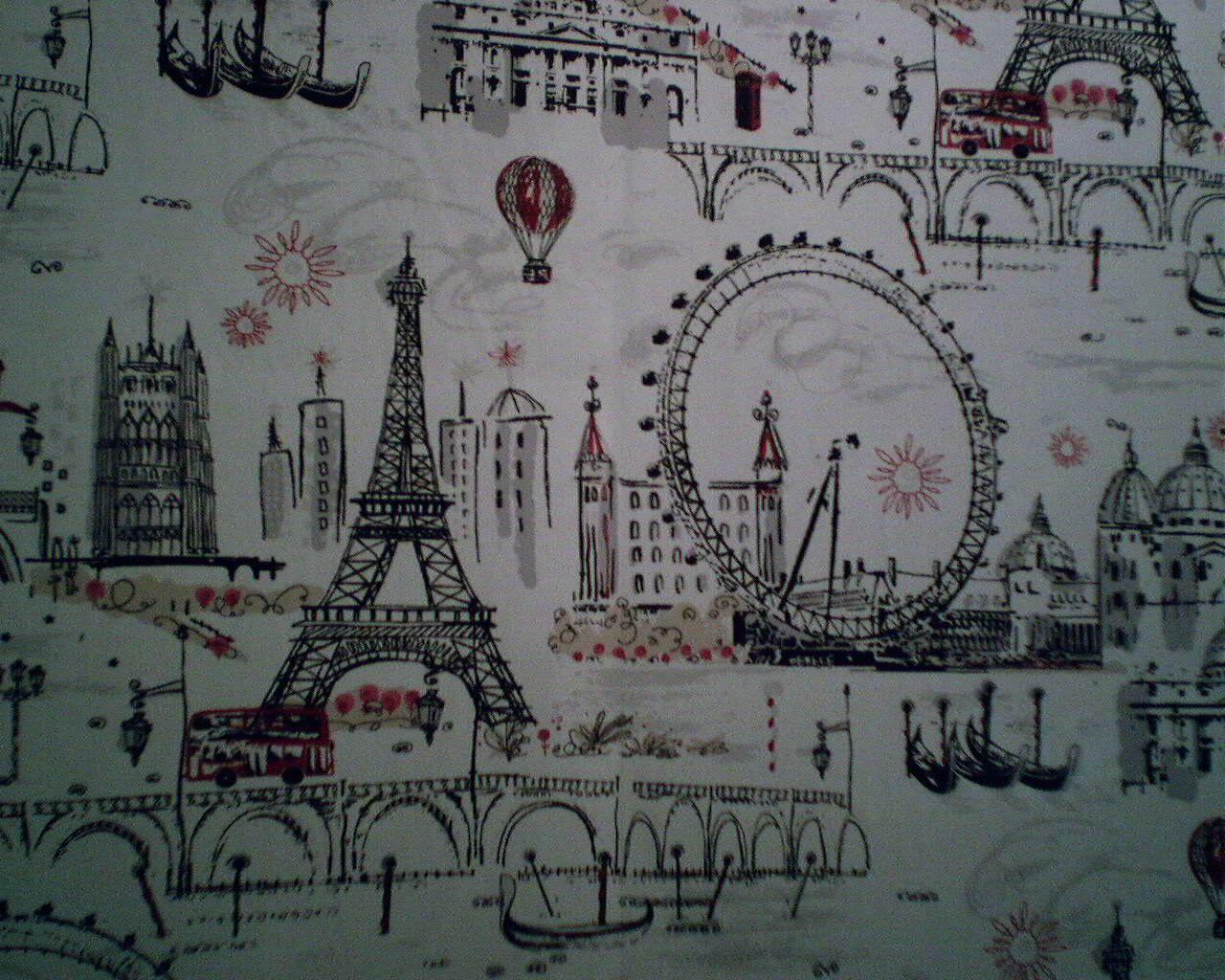 1280x1024 Cute Paris Scene in a Breakfast Nook. Wallpaperlady's Blog