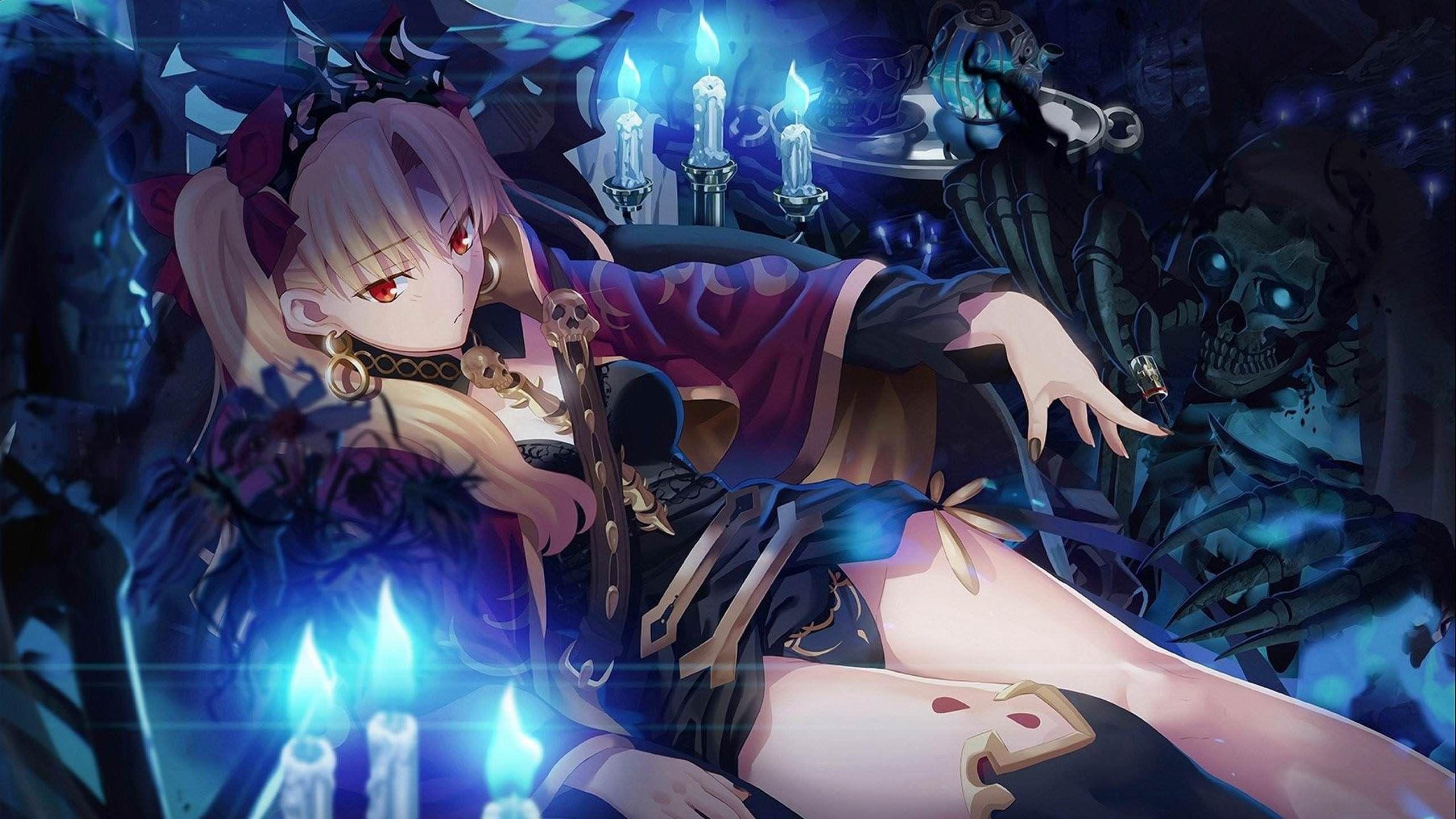 2560x1441 Fate Grand Order Ereshkigal (Fate Grand Order) Tohsaka Rin Red Eyes #blonde K #wallpaper #hdwallpaper #desktop. Animasi, Karakter Animasi, Seni Anime