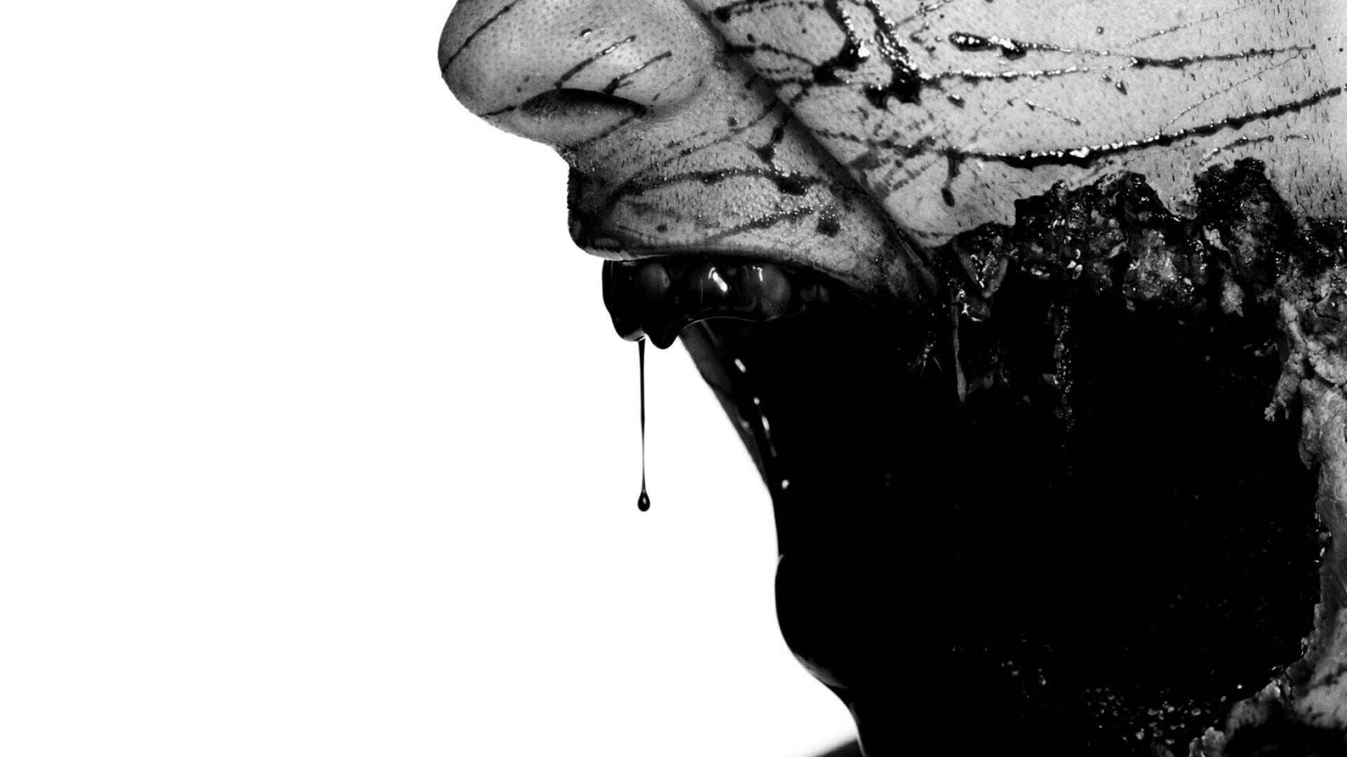 1920x1080 Scary Zombie Face Desktop Wallpaper 52290 1920x1080px