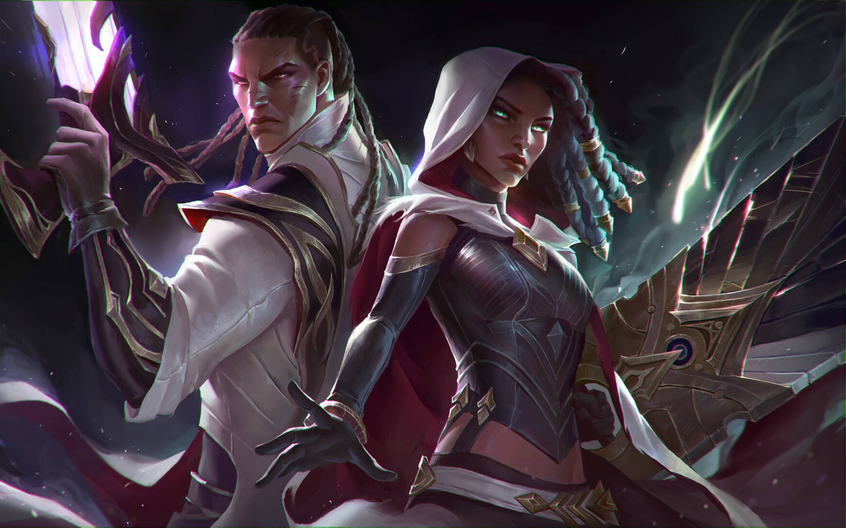 2880x1800 Senna and Lucian LoL Macbook Pro Retina Wallpaper, HD Games 4K Wallpaper, Image, Photo and Background