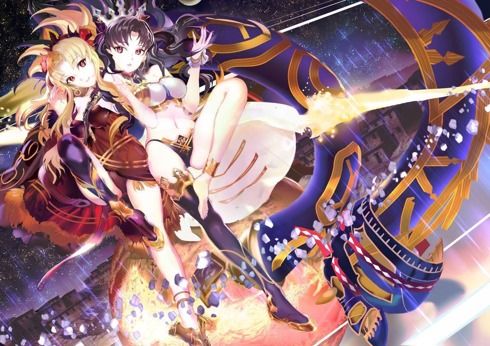 1700x1202 Anime Anime Girls Digital Art Artwork 2D Portrait Ereshkigal Fate Grand Order Ishtar Fate Grand Orde Wallpaper:1700x1202