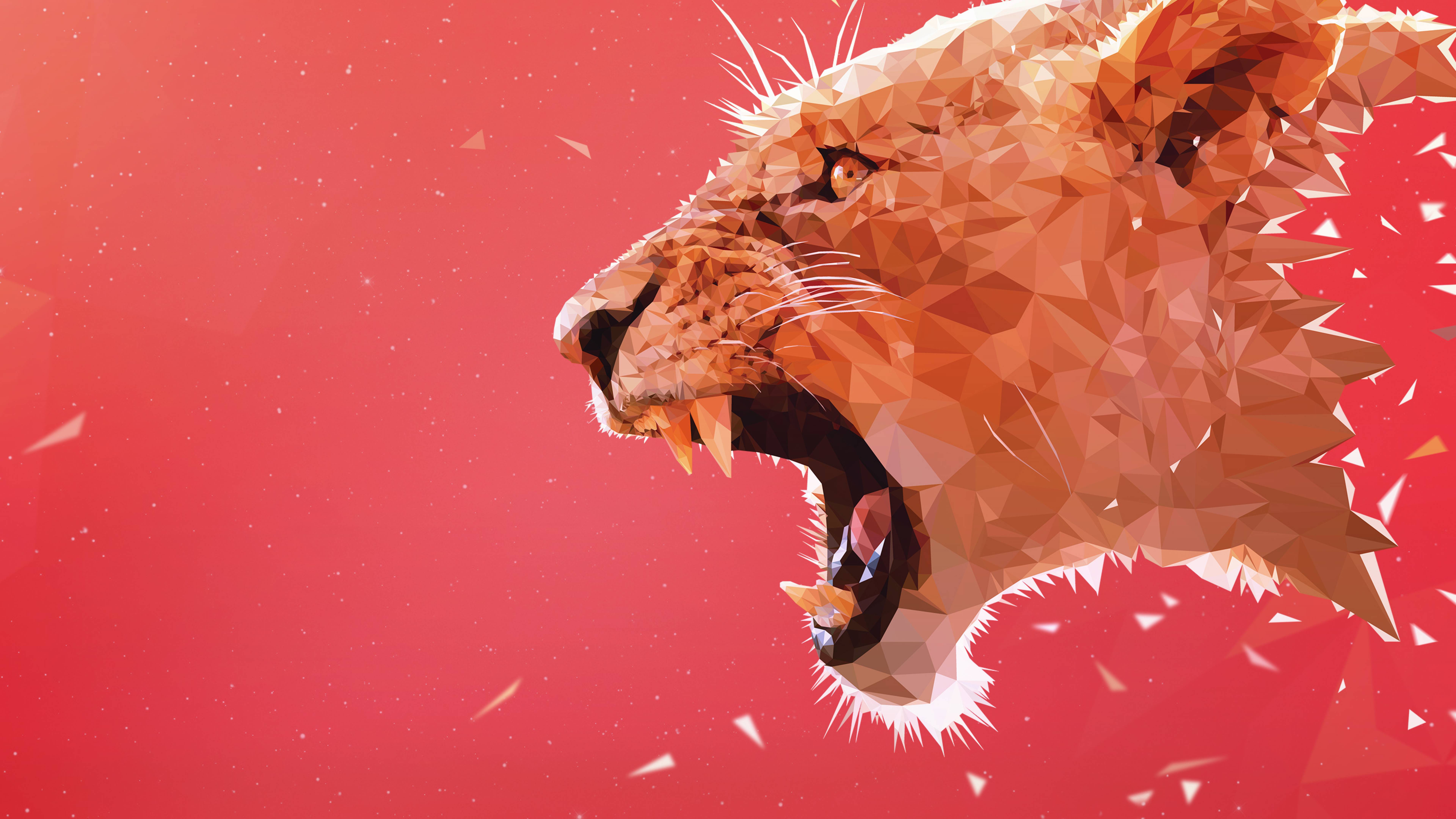 7680x4320 Roaring Lion Minimalist 8K Wallpaper, HD Minimalist 4K Wallpaper, Image, Photo and Background