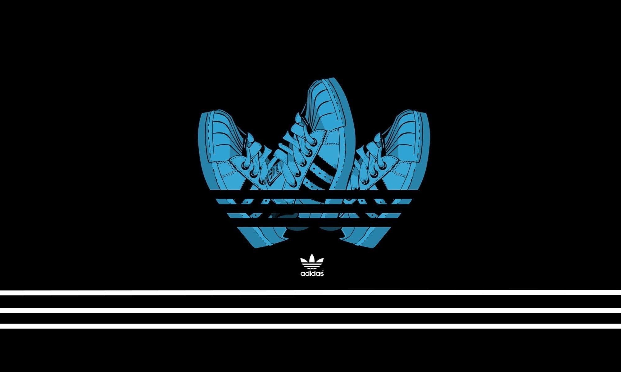 2000x1200 Adidas computer desktop wallpaper, copy space, indoors, blue • Wallpaper For You HD Wallpaper For Desktop & Mobile
